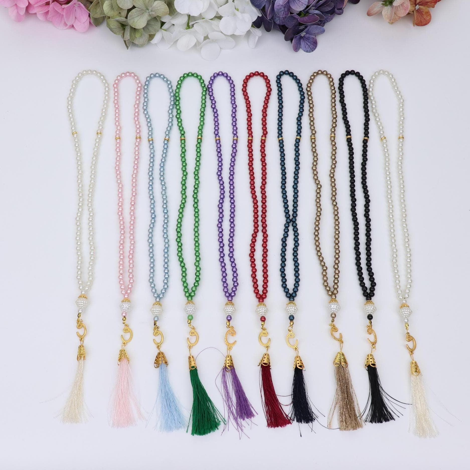 Vav Pearl Tasbih: Islamic Gifts, 99 Prayer Beads, Bulk Misbaha Tasbeeh, Ramadan Mubarak, Eid - image 3