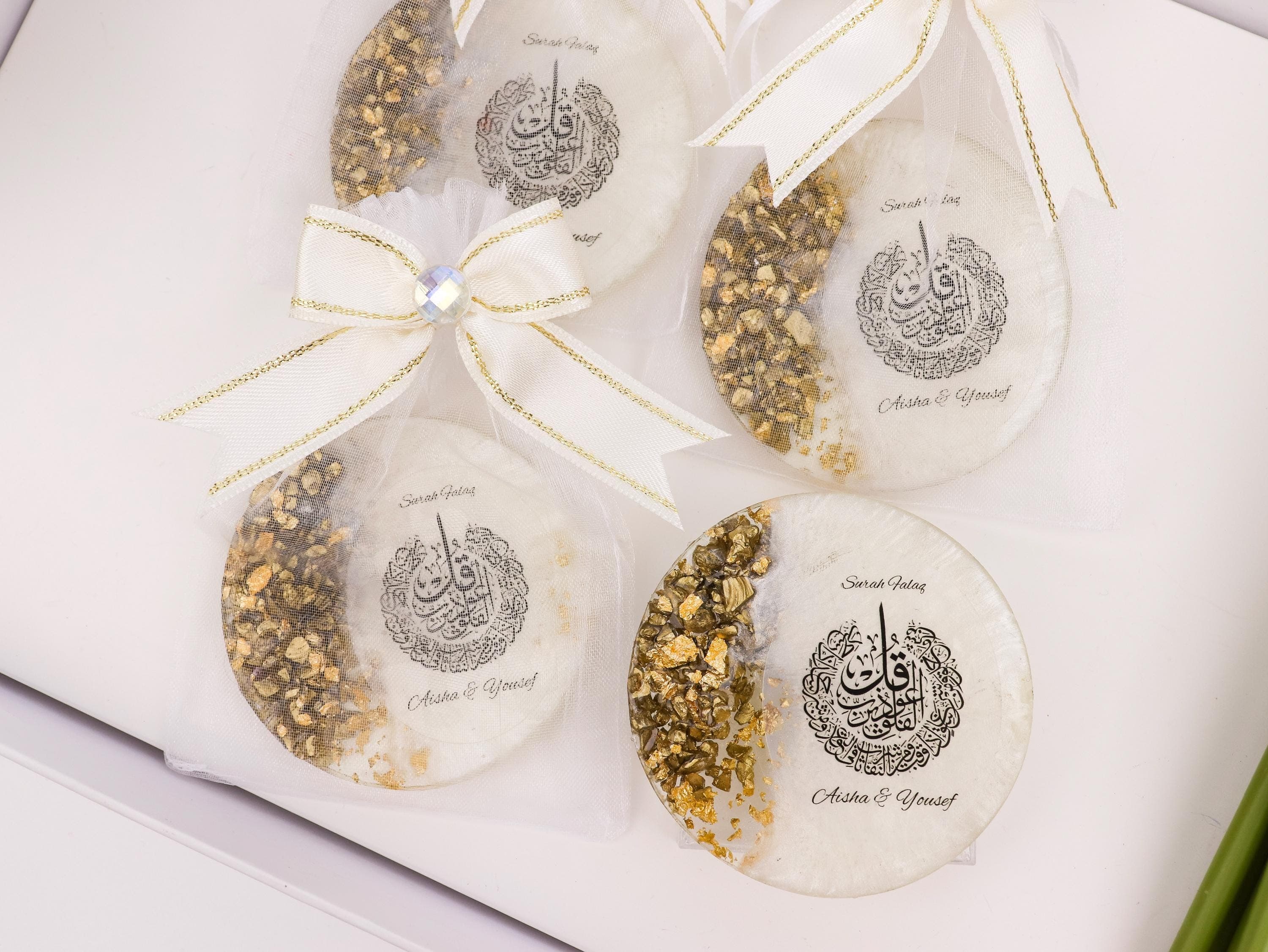 Personalized Surah Falaq Gold Epoxy Magnet, Islamic Wedding Favors , Ameen, Baby Shower, Hajj Mubarak - image 5