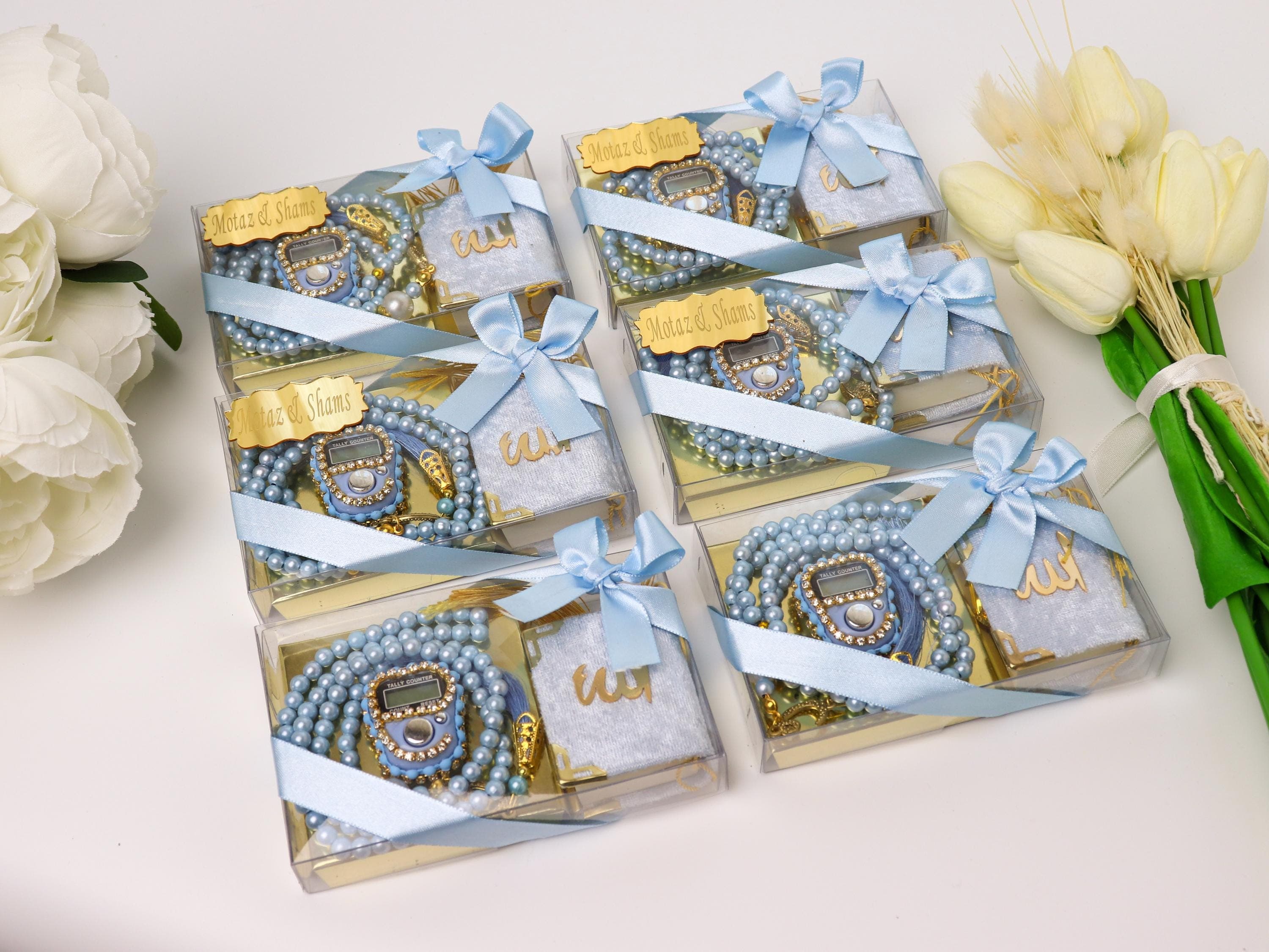 Blue Mini Quran Gift Set: Muslim Baby Shower Favors, Ramadan, Eid - image 3