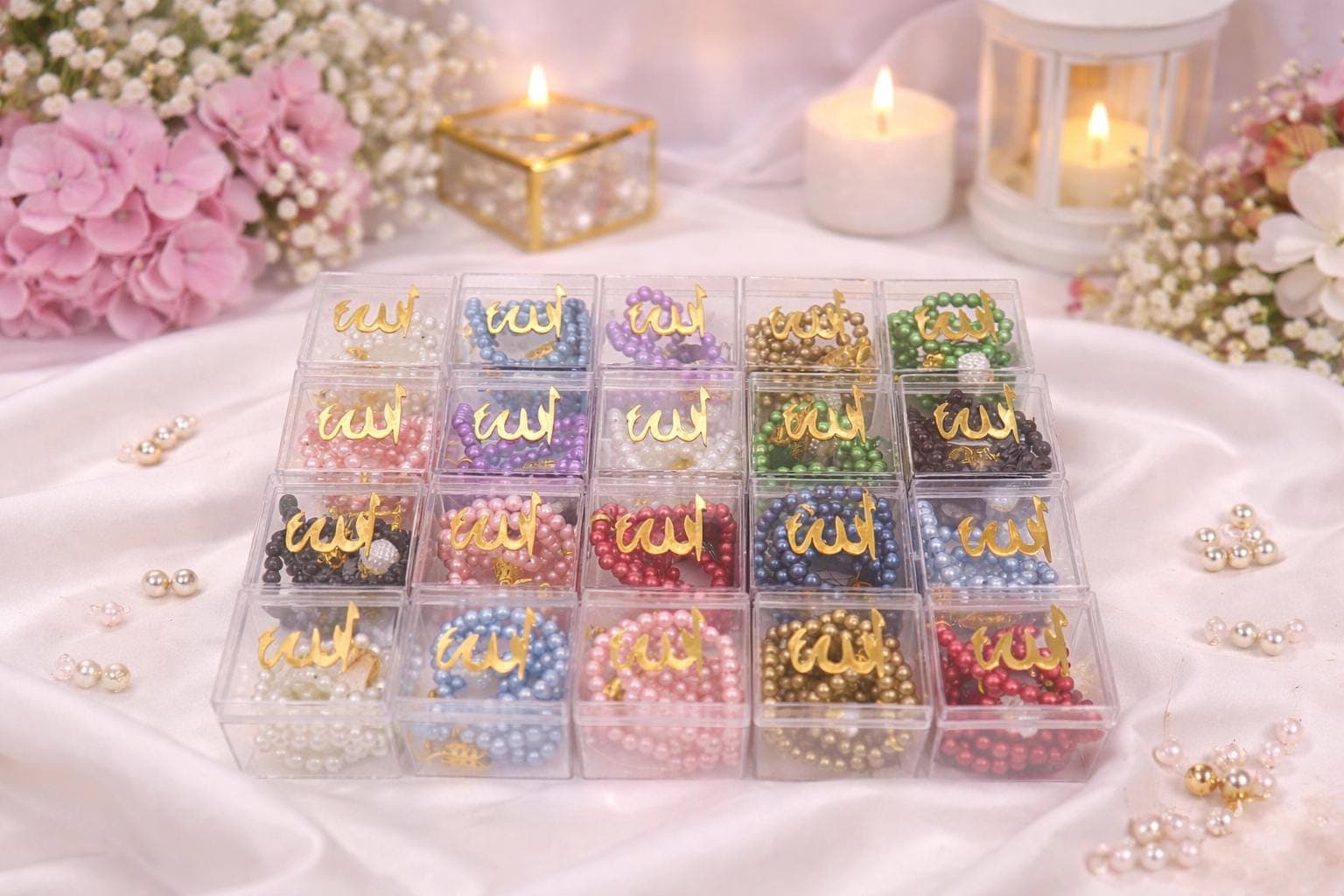 Personalized Pearl Tasbih, Islamic Favors, Custom Muslim Wedding Gift, Nikkah Favors, Eid Mubarak