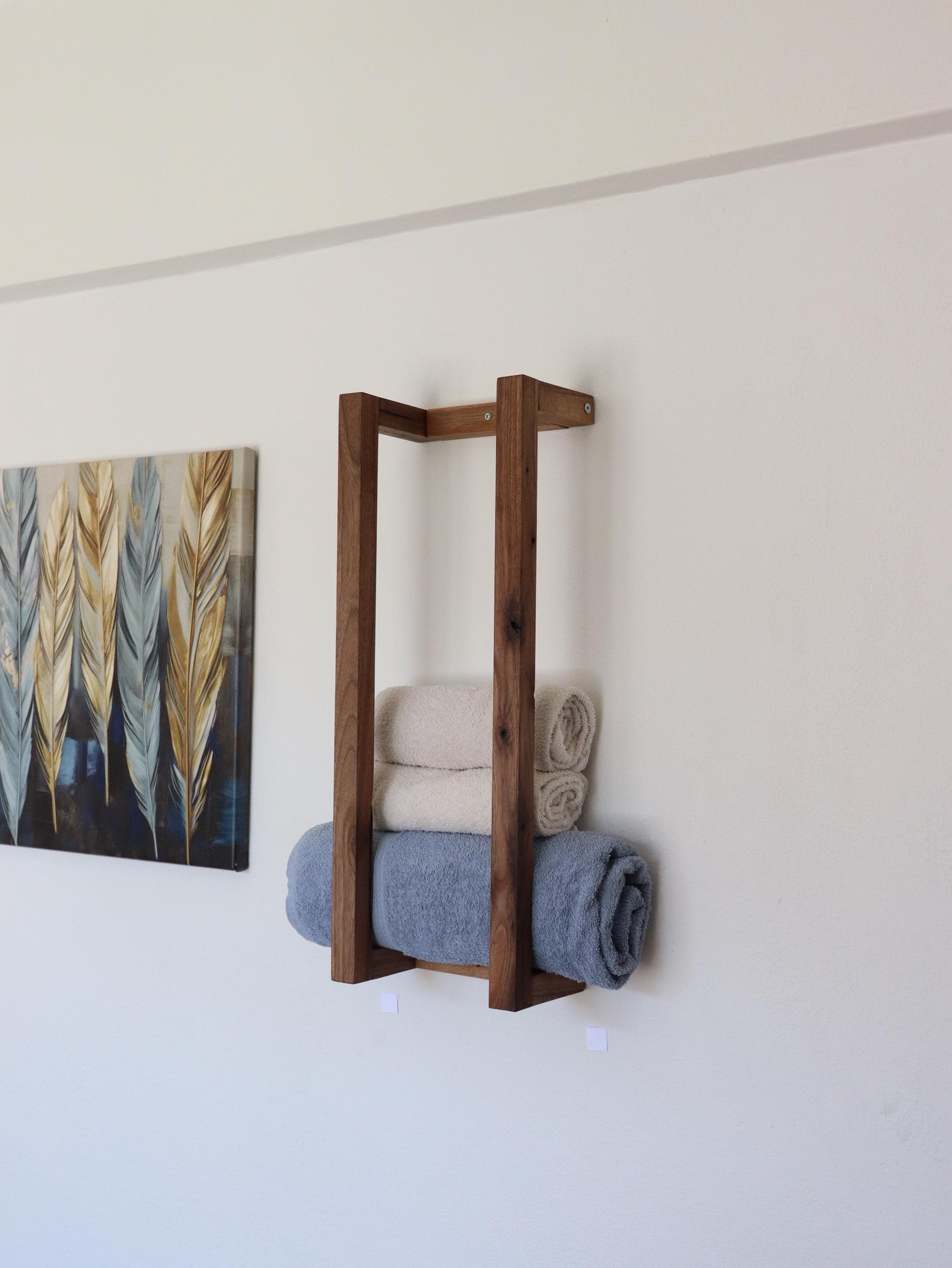 Handmade Walnut Towel Rack - image 3