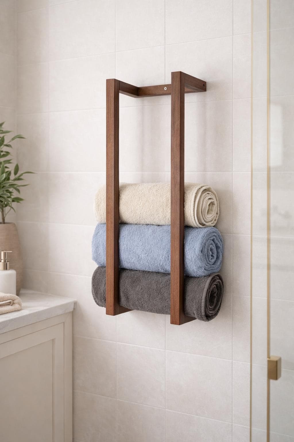 Handmade Walnut Towel Rack