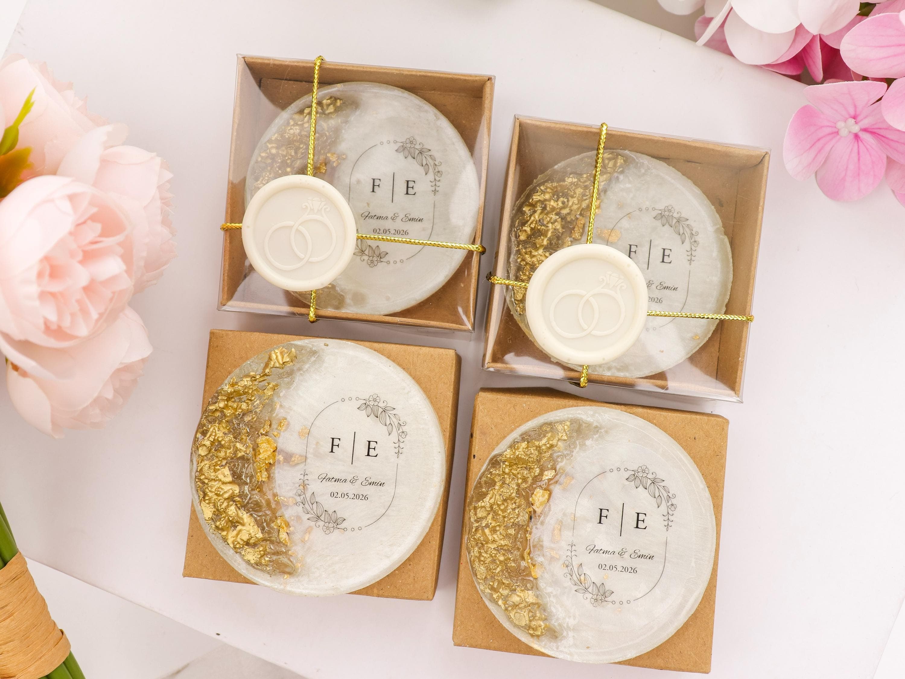 Personalized Resin Epoxy Magnets, Custom Wedding Favors, Bridal Shower Gifts - image 3