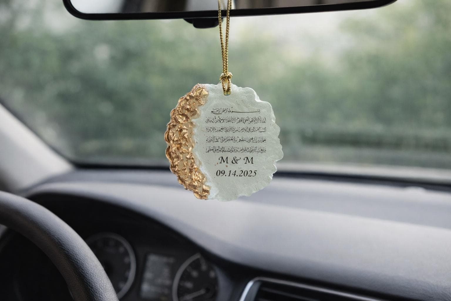 Personalized Epoxy Car Hanging Ornament: Islamic Baby Shower, Aqiqah, Ameen Favor, Ramadan, Eid