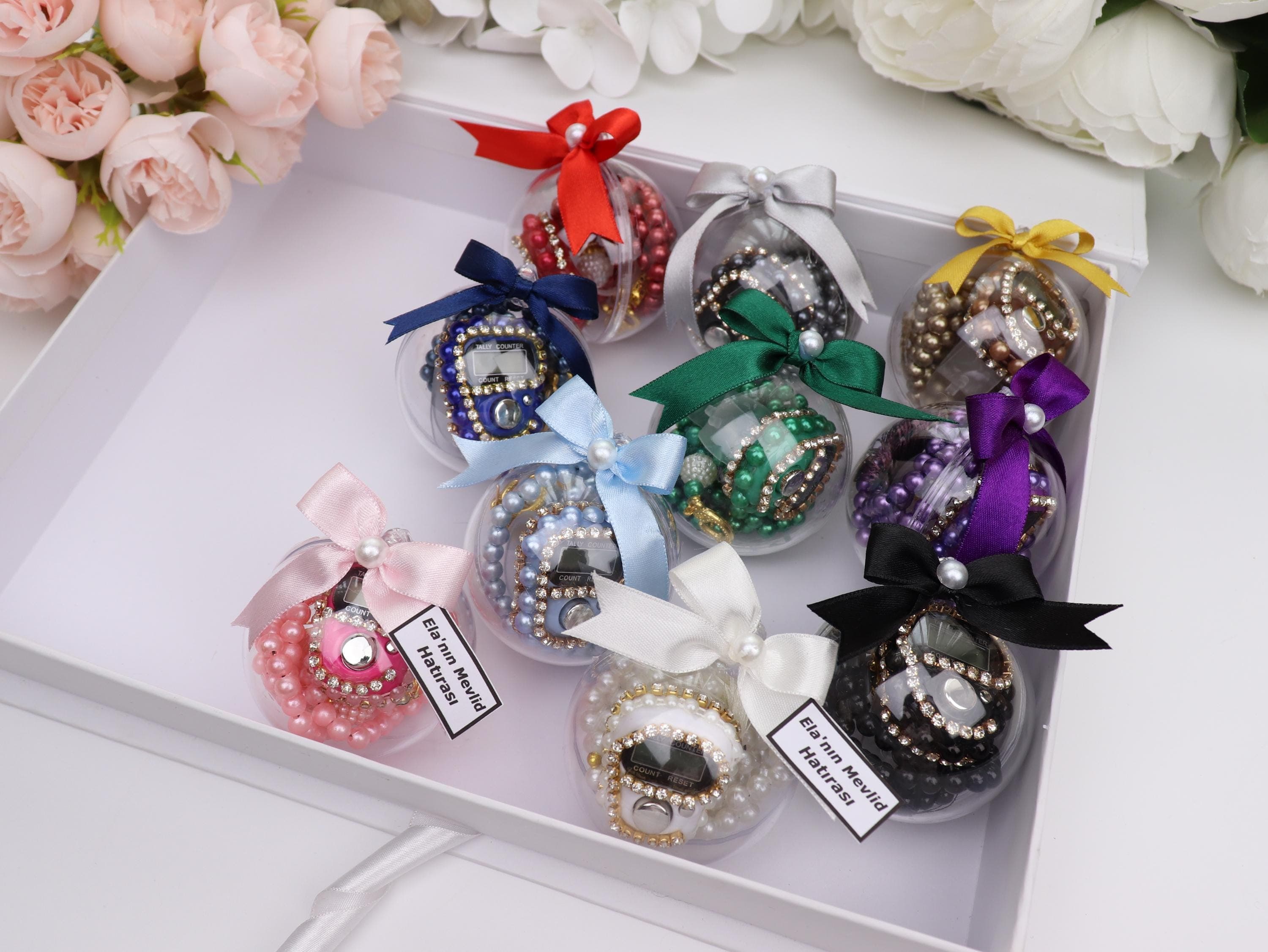 Digital Tasbih Set: Pearl Prayer Beads, Muslim Wedding Favor, Islamic Gifts, Ramadan, Eid - image 5