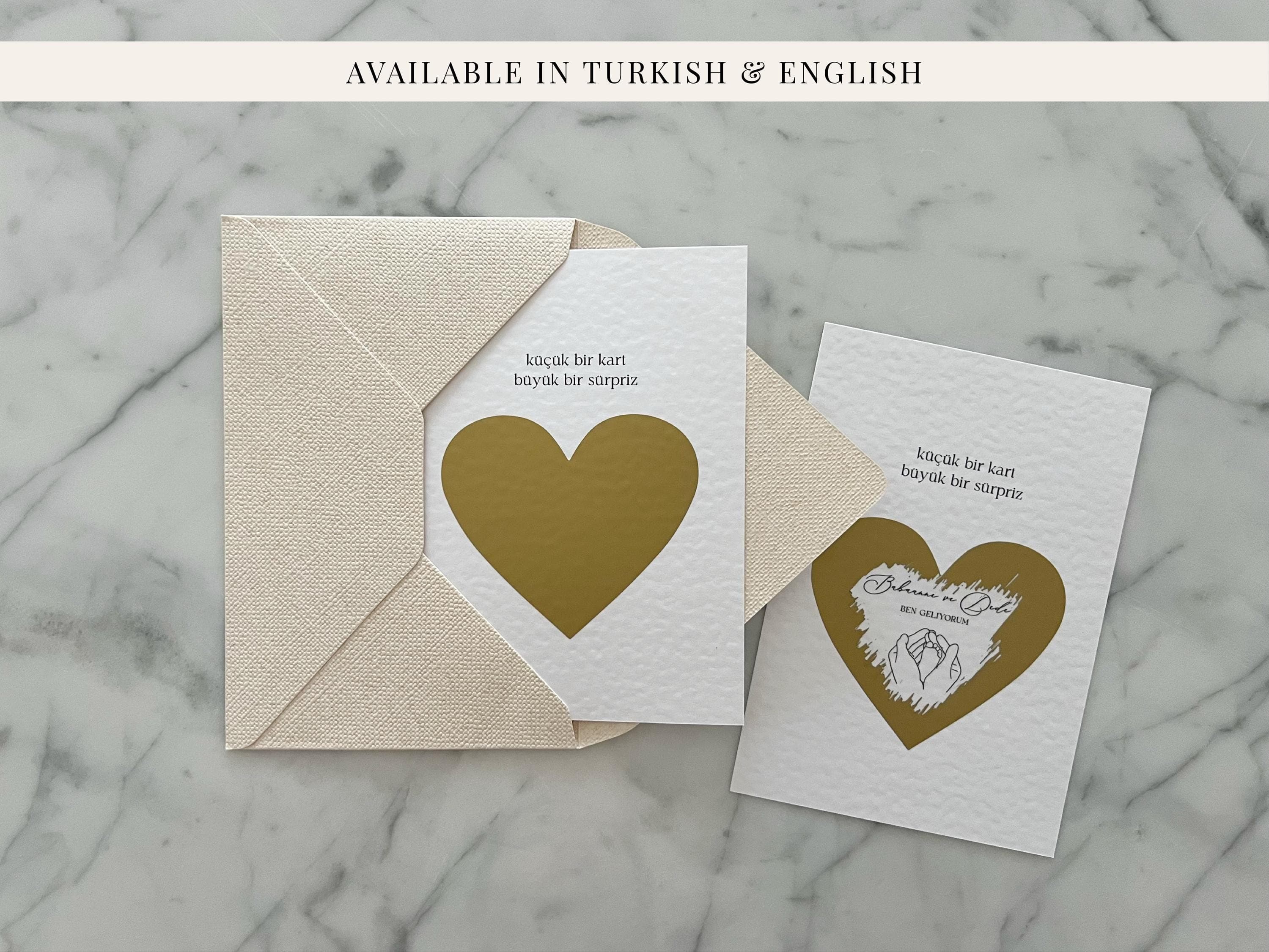 Pregnancy Announcement Scratch Cards | Hamilelik Kartlari | Baba oluyorsun | Pregnancy Gift | Free Envelope included