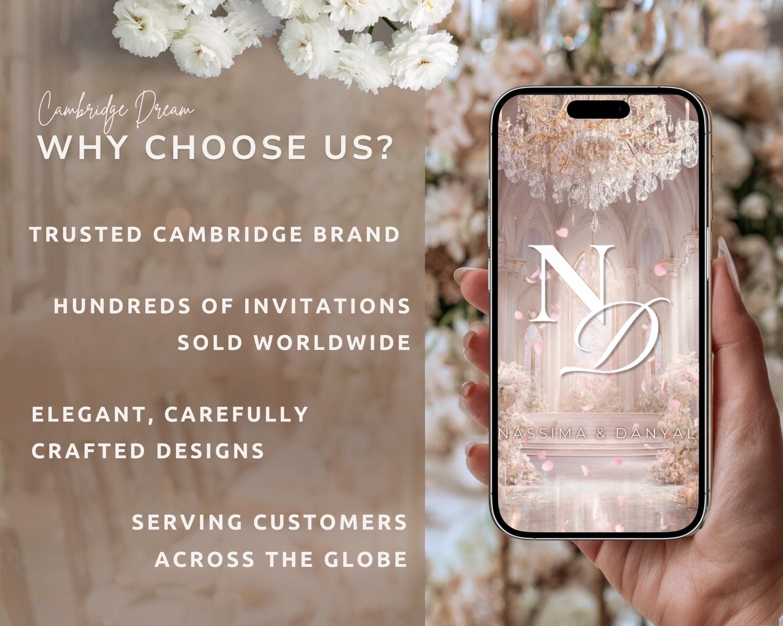 Pastel Rose Gold Editable Nikkah Invitation Video | Canva Islamic Wedding Mobile Template - image 2