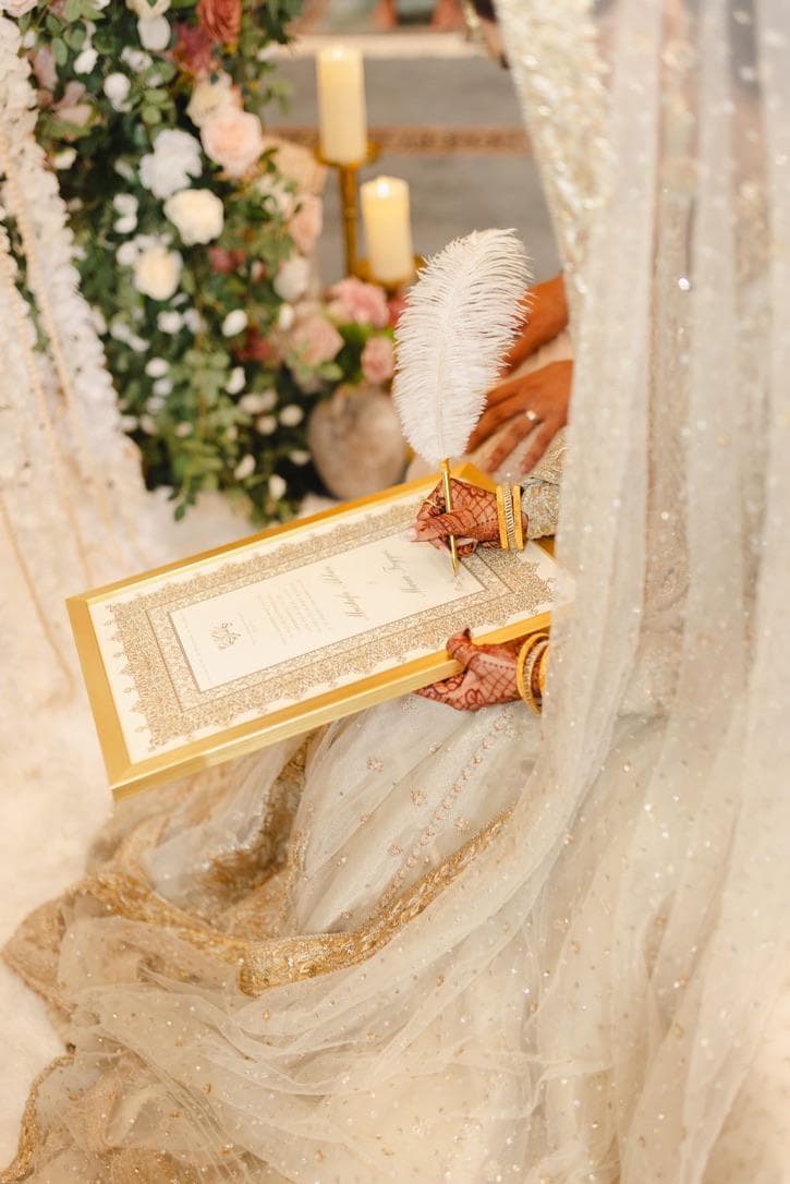 Luxury A4/A3 Gold Nikkah Certificate: Personalised Islamic Wedding Contract - image 4