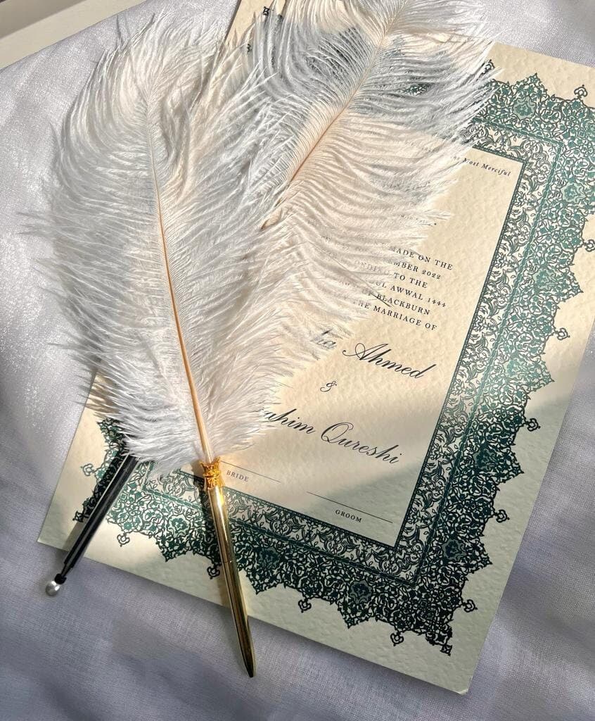 Luxury Nikkah Certificate: Islamic Wedding Contract, Personalised Names (A4/A3)