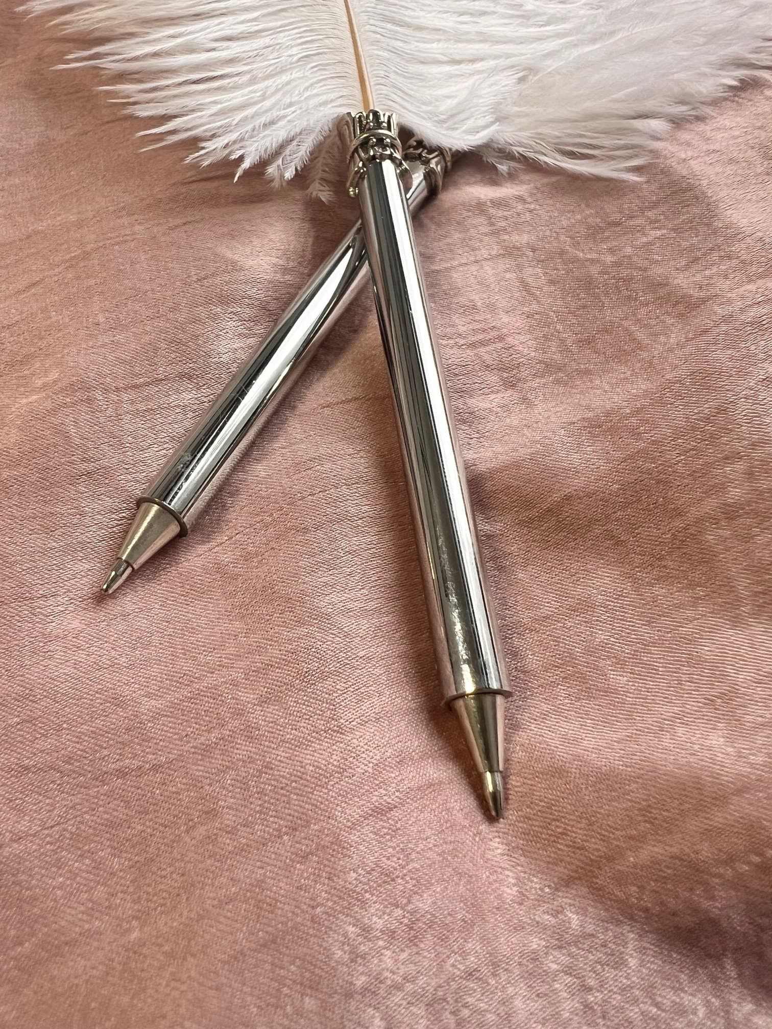 Custom Feather Pen, Refillable Ballpoint Feather Pen, Feather Pen Wedding,Peacock Feather Pen