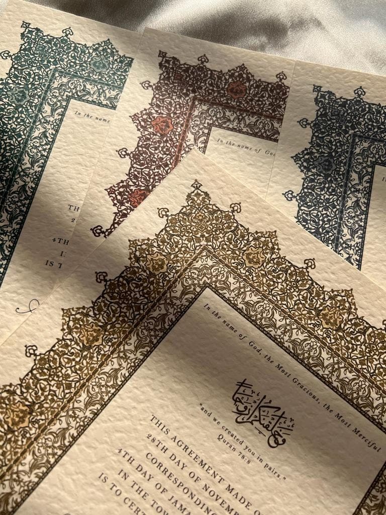 nikkah certificates