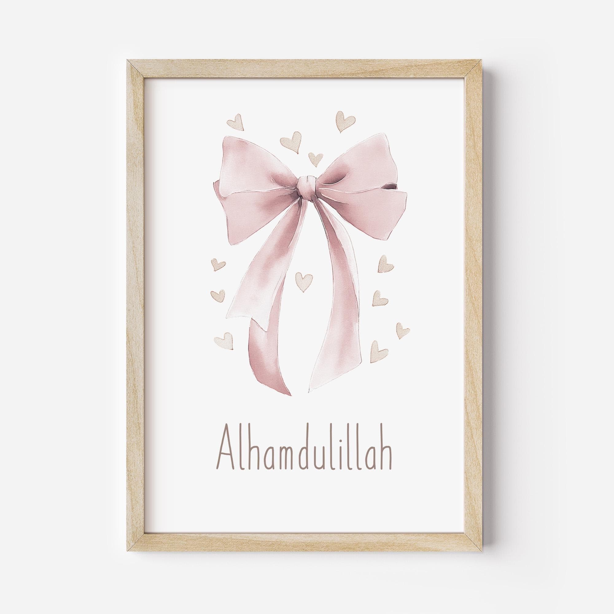 Personalised Islamic Wall Art Prints for Children, Eid Gifts for Kids, Cute Muslim Nursery Posters, Gift for Newborn Baby Girl, Name Art - image 5