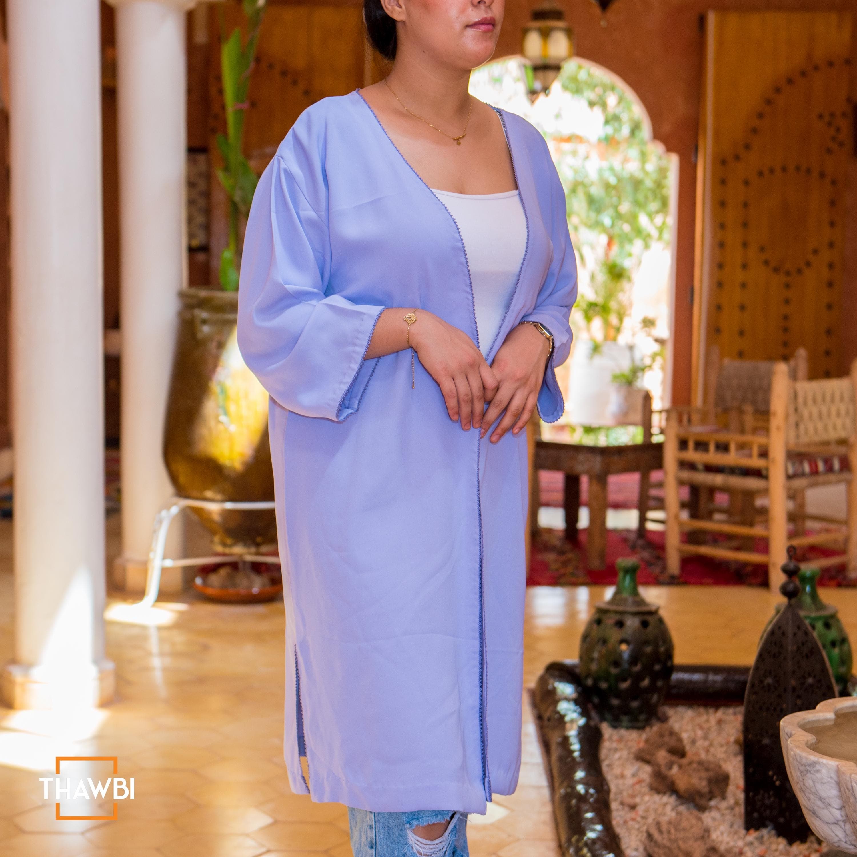 Elegant Lilac Kimono Cover-Up: Lightweight Modest Fashion - image 3