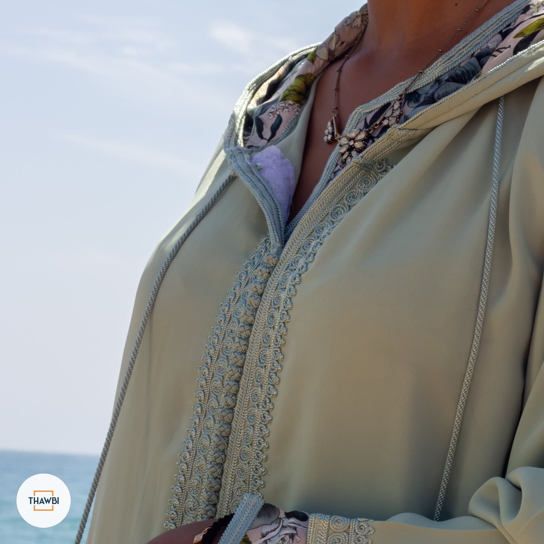 Handmade Moroccan Kaftan & Jellaba Set: Floral Boho Dress - image 4