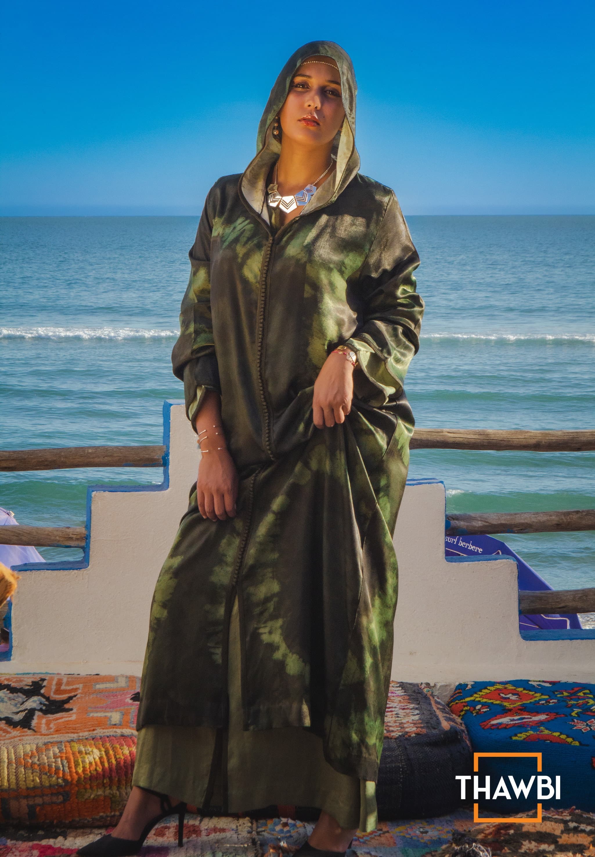 Vintage Moroccan Kaftan & Jellaba Set: Handmade Women's Dress