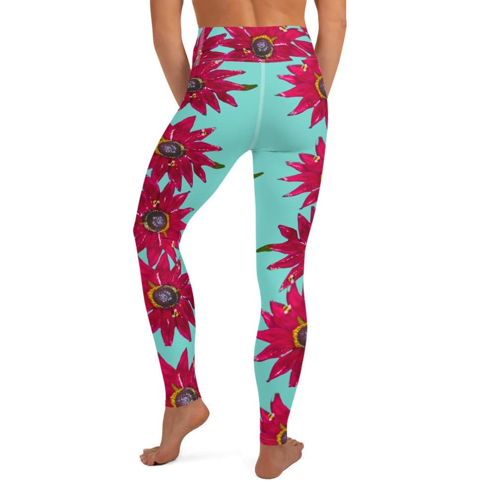 Rudbeckia Yoga Leggings,high waist leggings,fitness leggings,plus size,floral leggings,workout leggings