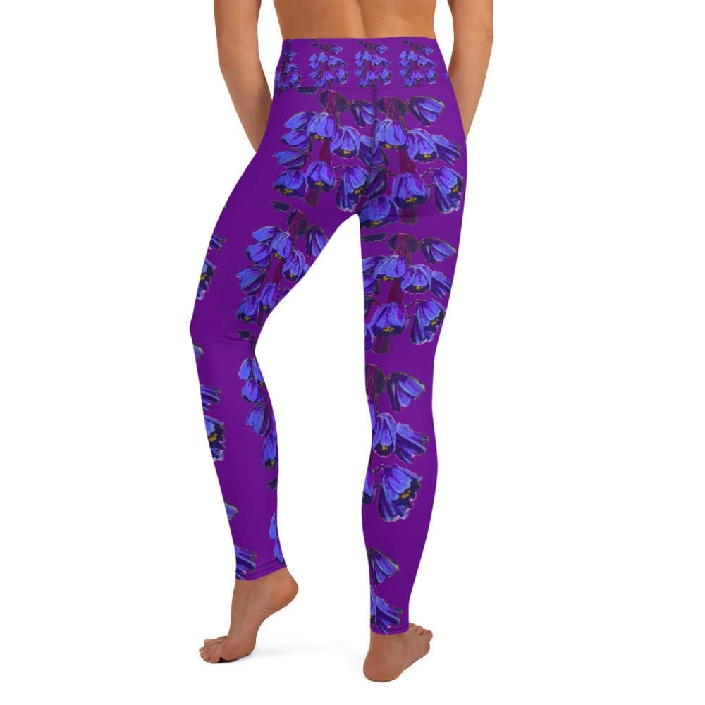 Purple Floral Yoga Leggings,high waist leggings,fitness leggings,activewear,plus size,colorful leggings,spandex leggings