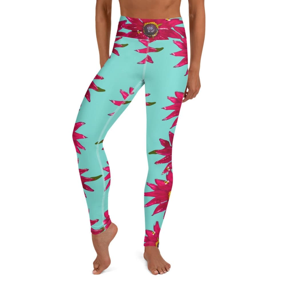 Rudbeckia Yoga Leggings,high waist leggings,fitness leggings,plus size,floral leggings,workout leggings