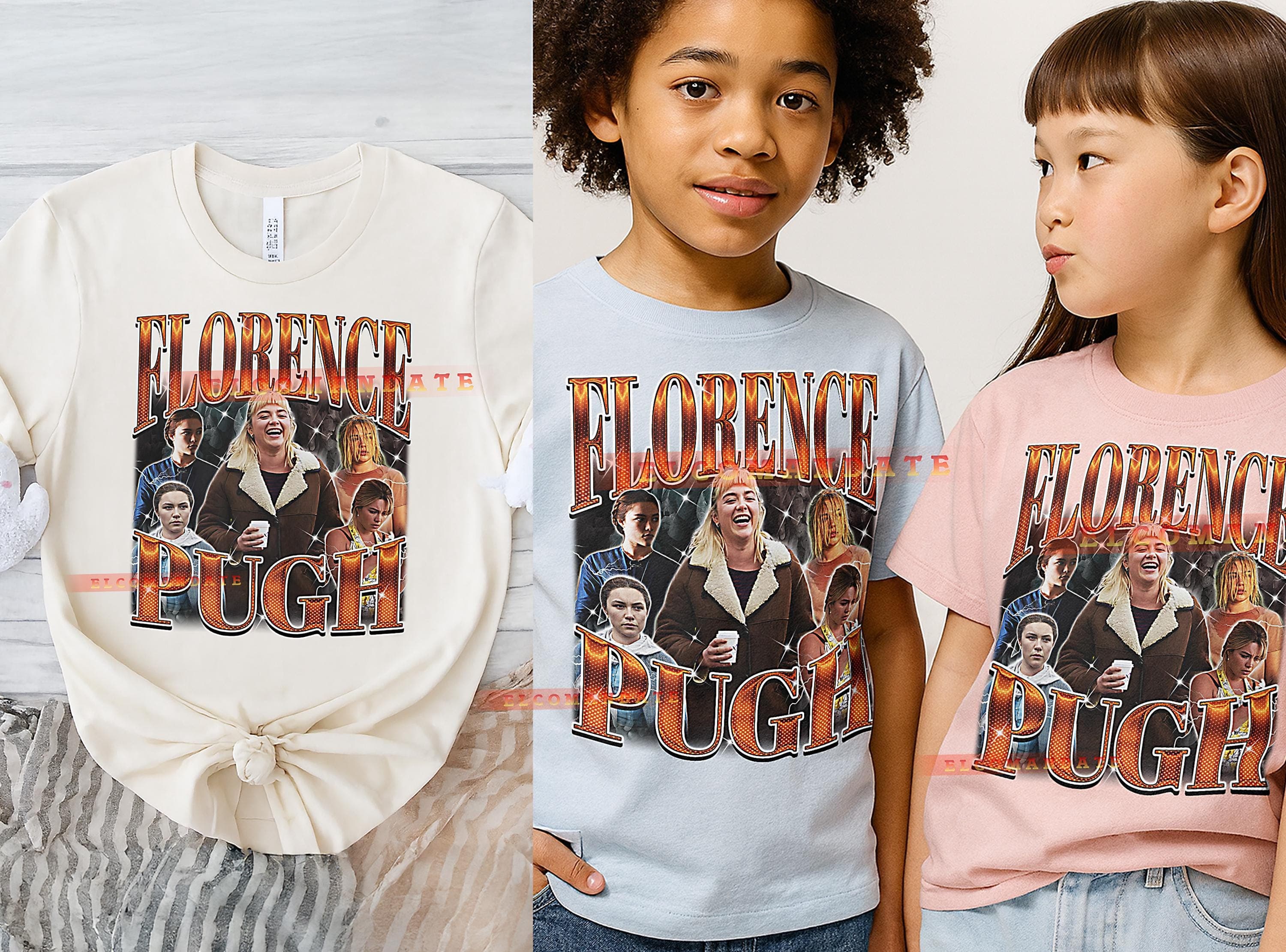 Florence Pugh Bootleg Shirt, Florence Pugh Vintage Tee, Florence Pugh 90s Tshirt, Florence Pugh Retro Tee, Actress Drama Star - image 4