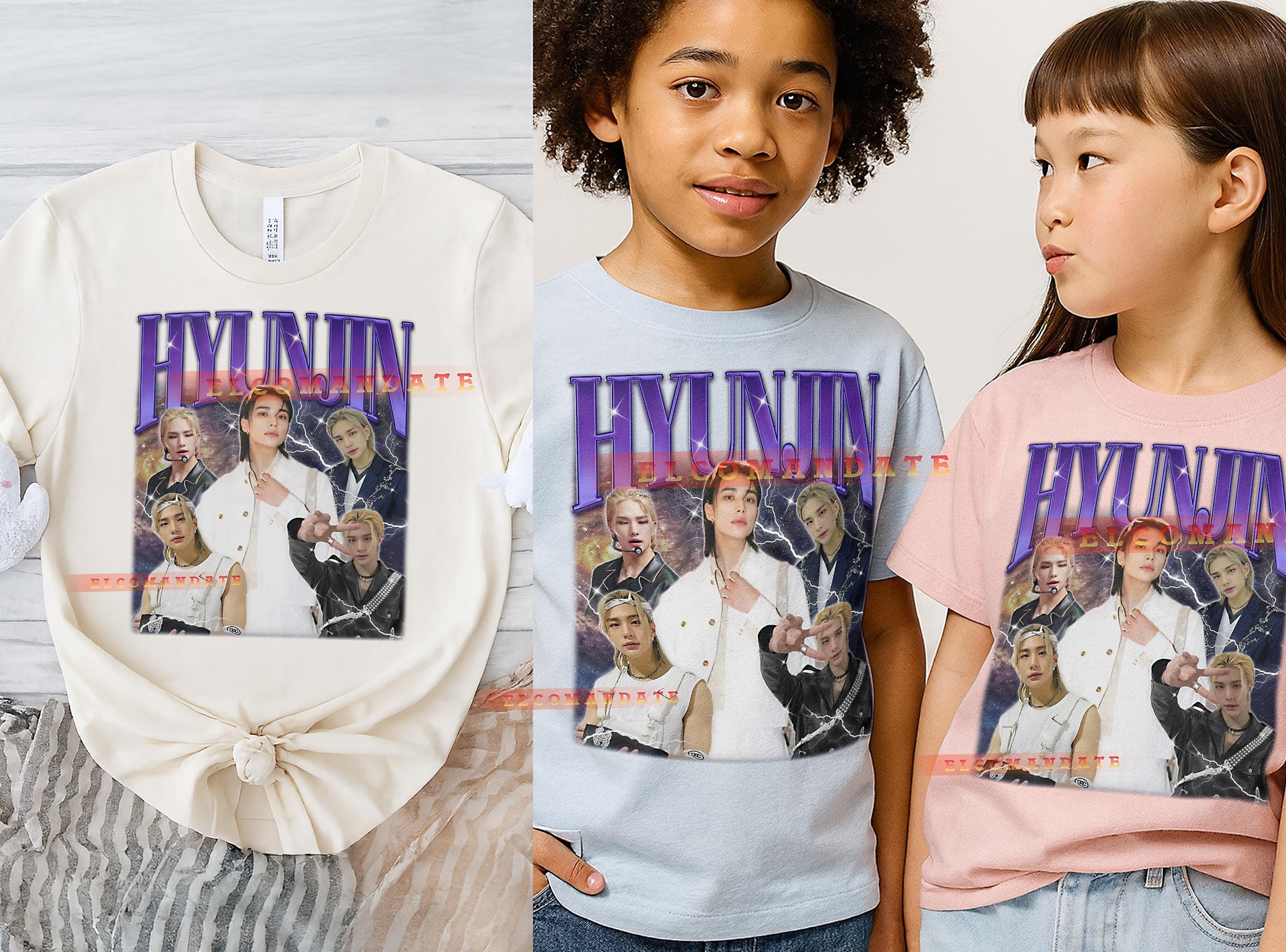 Hyunjin Bootleg Shirt, Hyunjin Vintage Tee, Hyunjin 90s Tshirt, Hyunjin Retro Tee, Hyunjin Classic Throwback, Visual, Rapper, Dancer - image 4