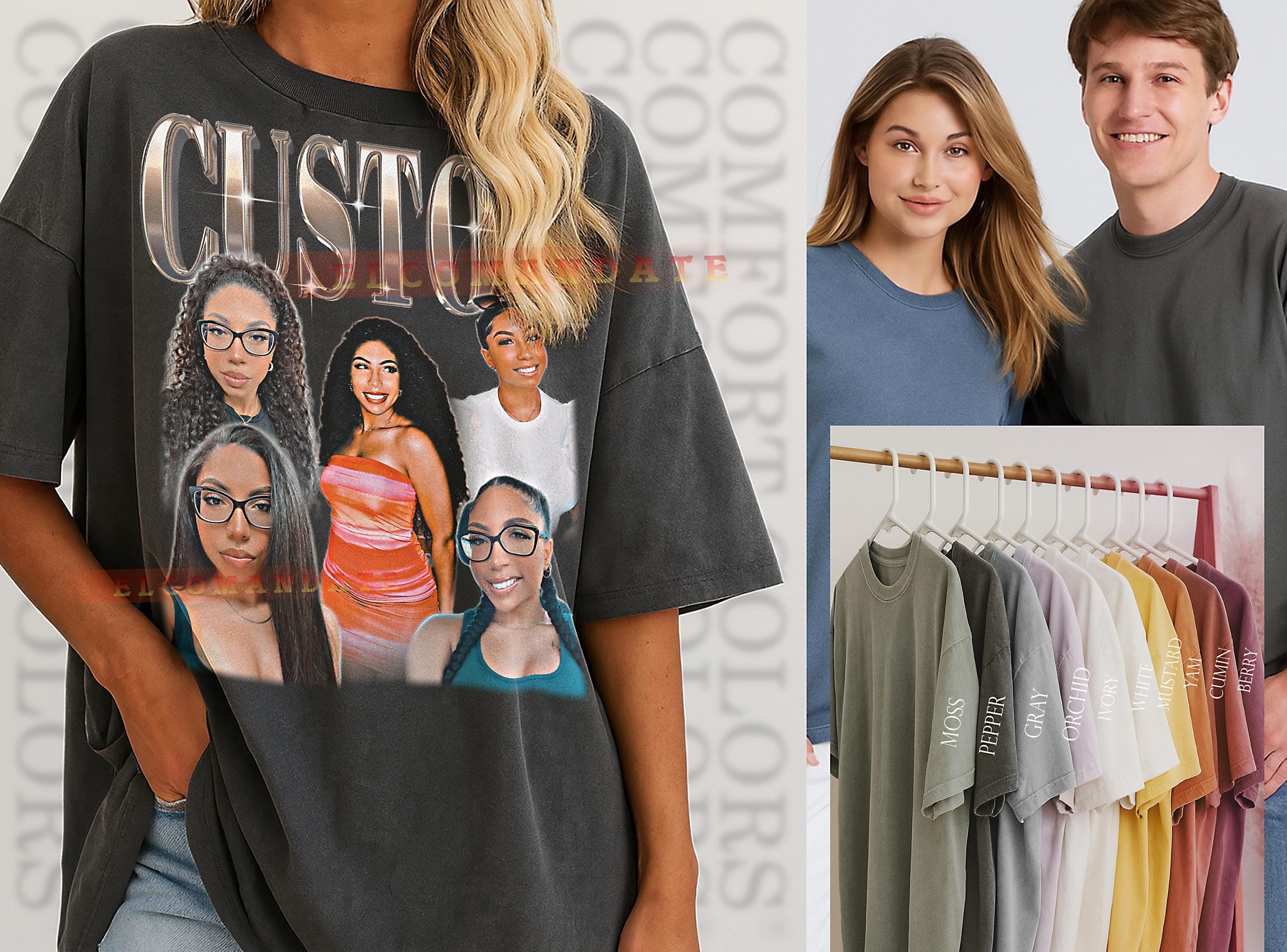 Custom Retro Style Shirt, Custom Unique Tee, Custom Vintage Gift, Custom GF Shirt, Custom Personalized Shirt, Custom 90s Bootleg - image 3