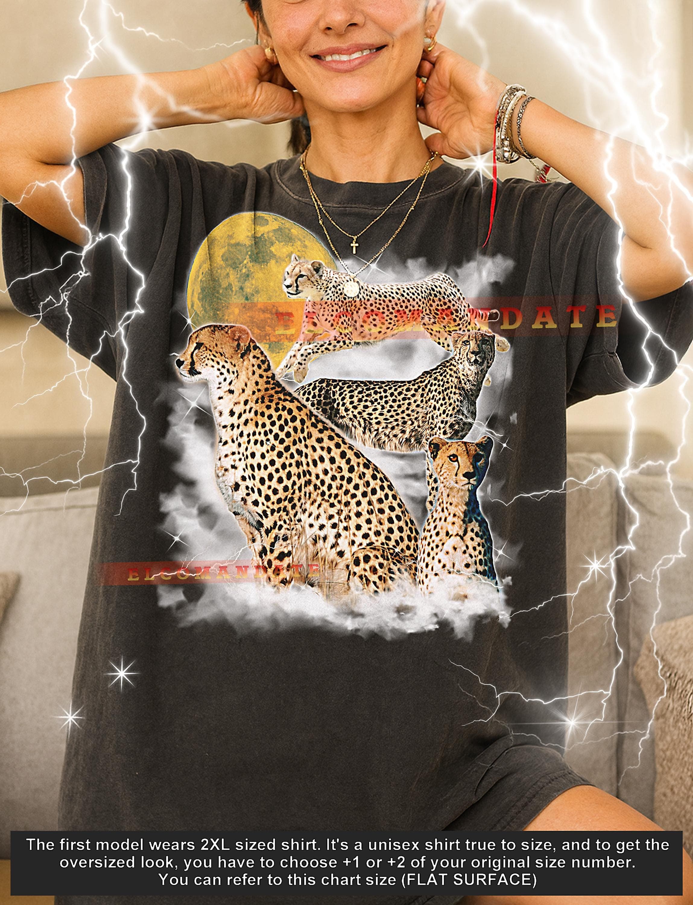 Cheetah T-Shirt, Vintage Animal Lovers Wild Cat Predator Nature Tee, 90s Retro Throwback, Cheetah Sweater