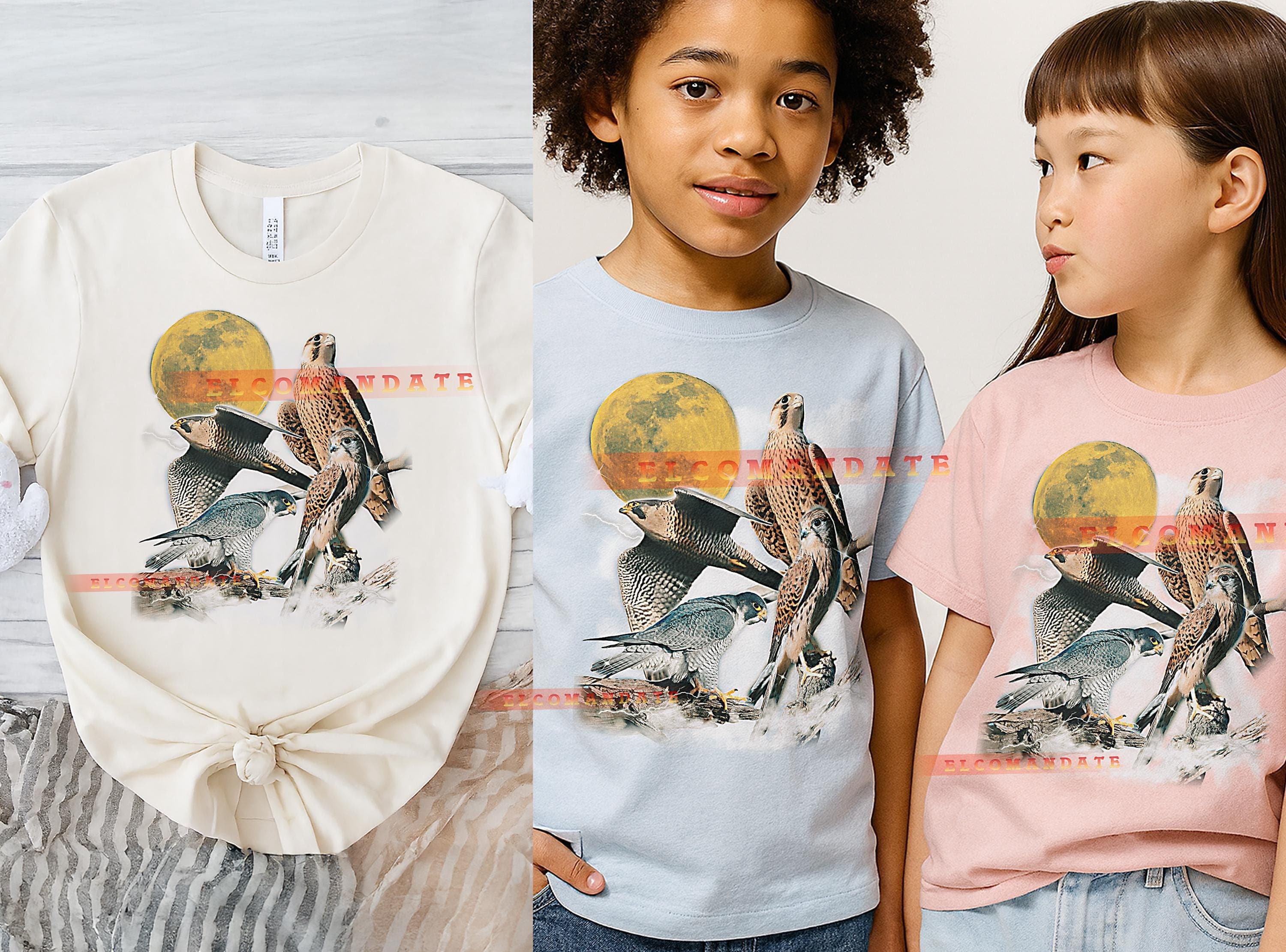 Falcon T-Shirt, Vintage Animal Lovers Bird Of Prey Nature Wildlife Tee, 90s Retro Throwback, Falcon Sweater - image 4