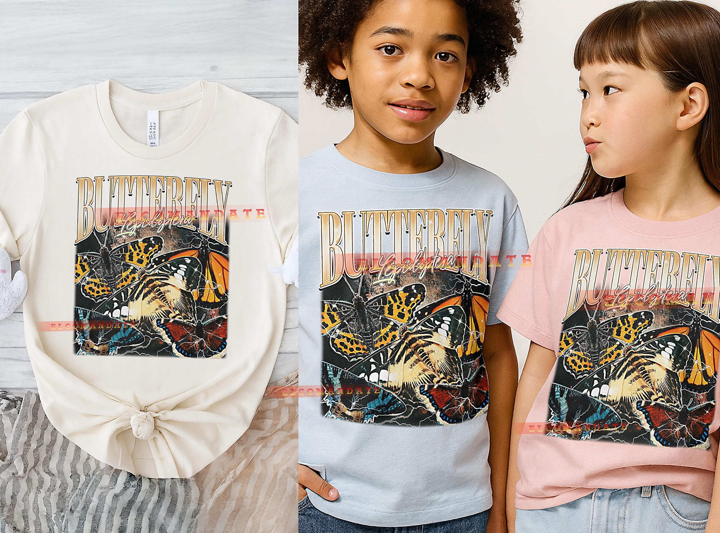 Butterfly Lepidoptera T-Shirt, Vintage Animal Lovers Garden Bug Nature Graphic Tee, 90s Retro Throwback, Butterfly Lepidoptera Sweater - image 4