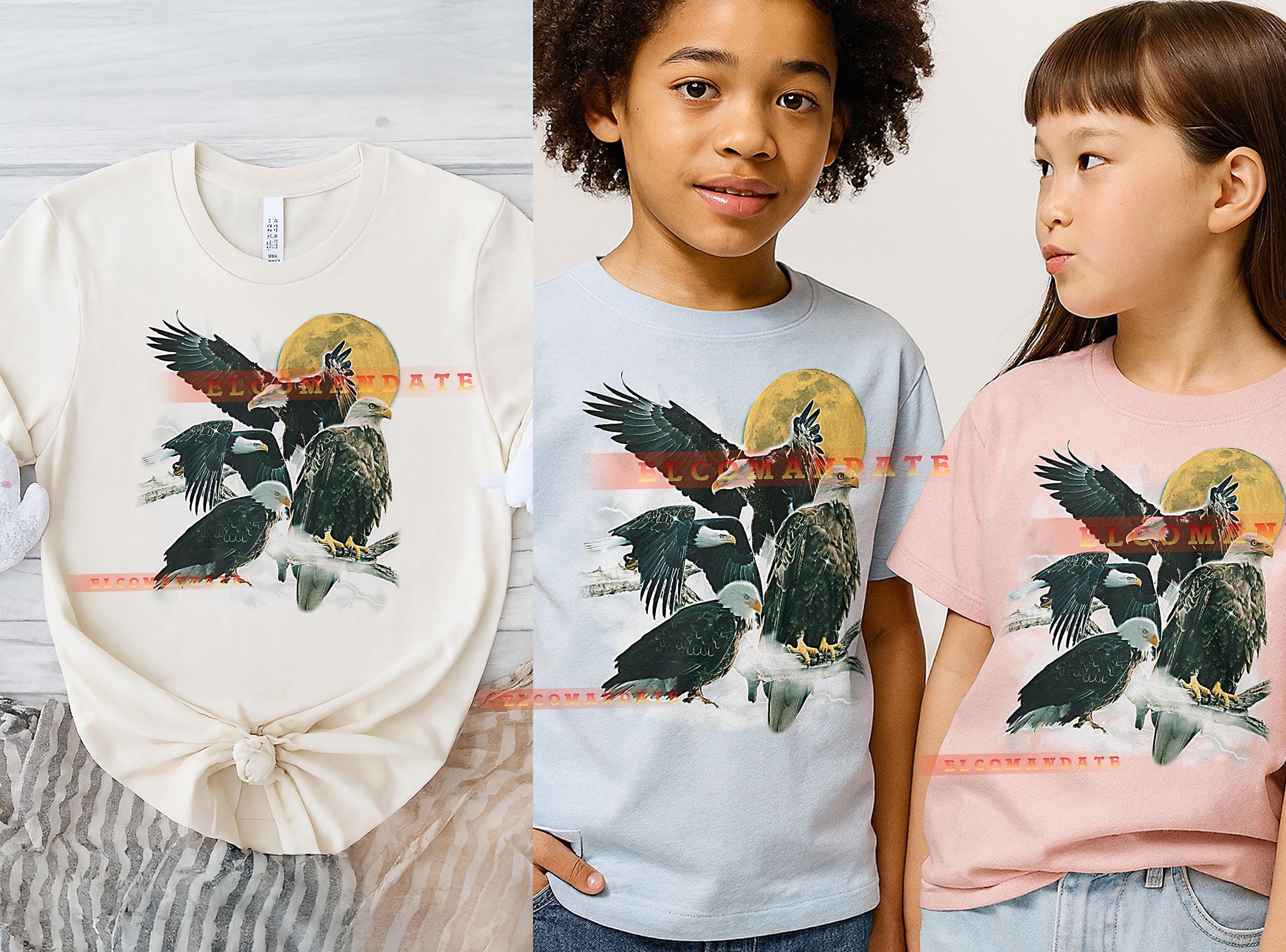 Eagle T-Shirt, Vintage Animal Lovers Bird Of Prey Nature Graphic Tee, 90s Retro Throwback, Eagle Sweater - image 4
