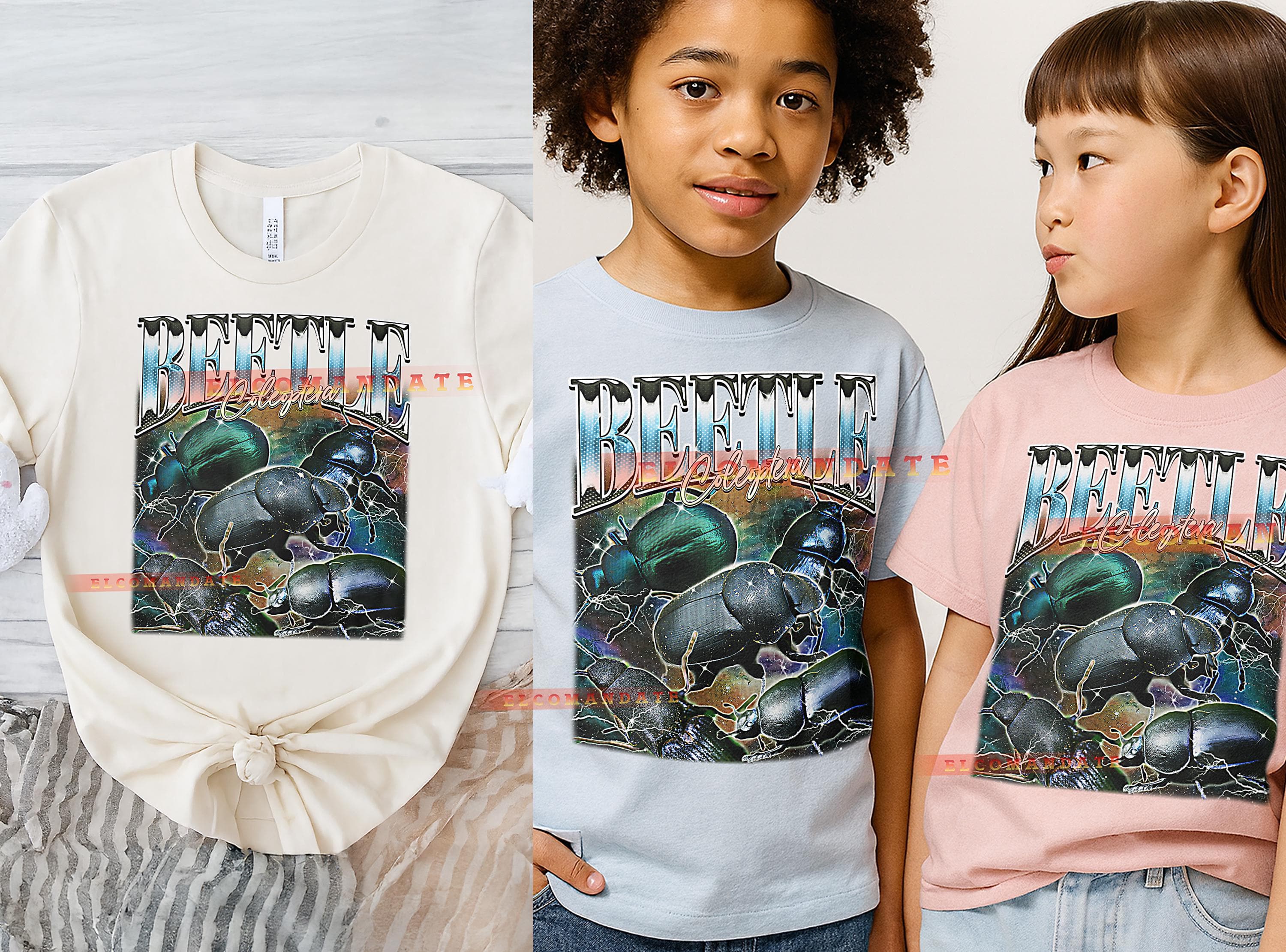 Beetle Coleoptera T-Shirt, Vintage Animal Lovers Wildlife Entomology Nature Graphic Tee, 90s Retro Throwback, Beetle Coleoptera Sweater - image 4