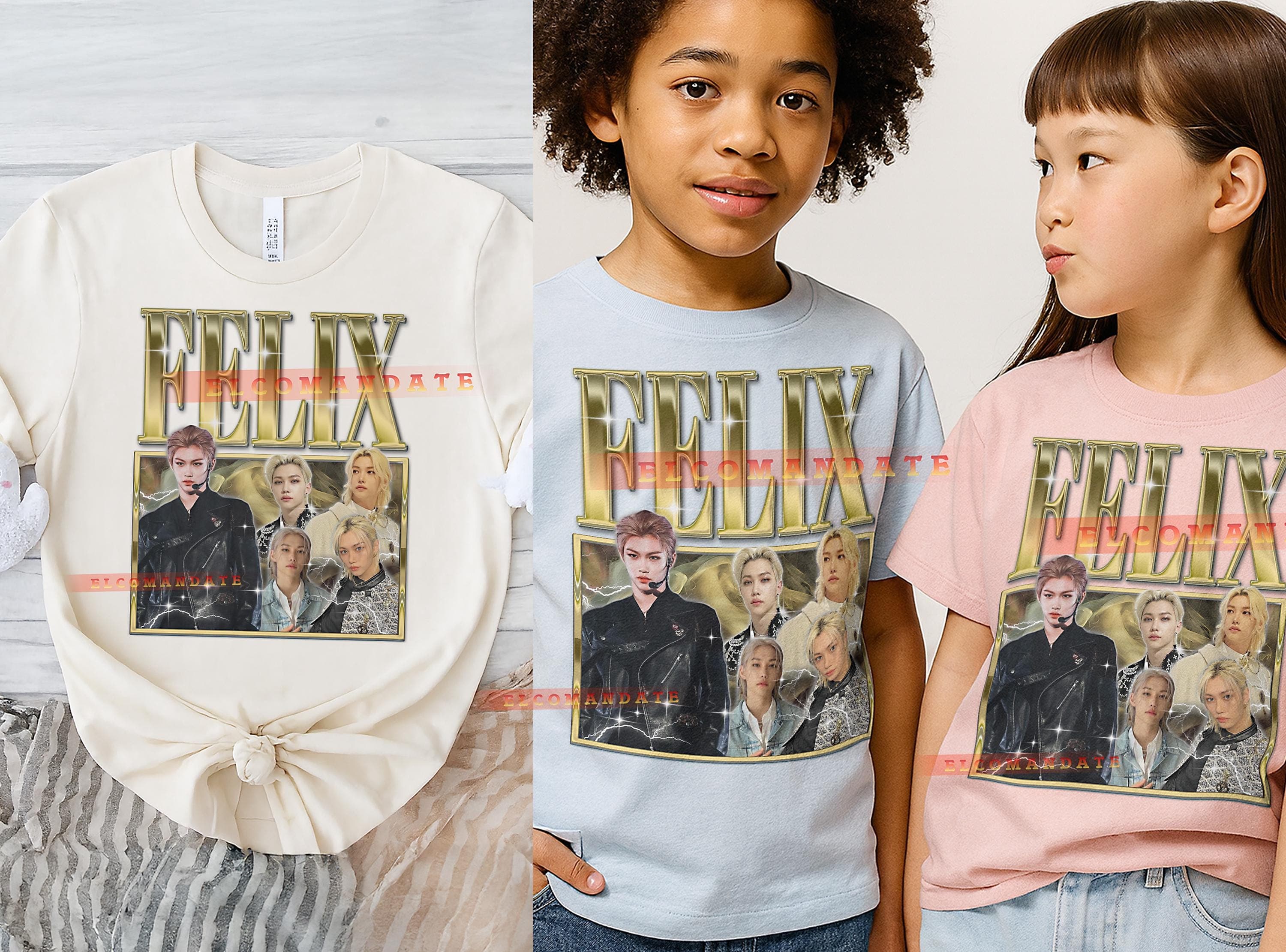 Felix Bootleg Shirt, Felix Vintage Tee, Felix 90s Tshirt, Felix Retro Tee, Felix Throwback, Stray Kids, Kpop Idol, Rapper - image 4