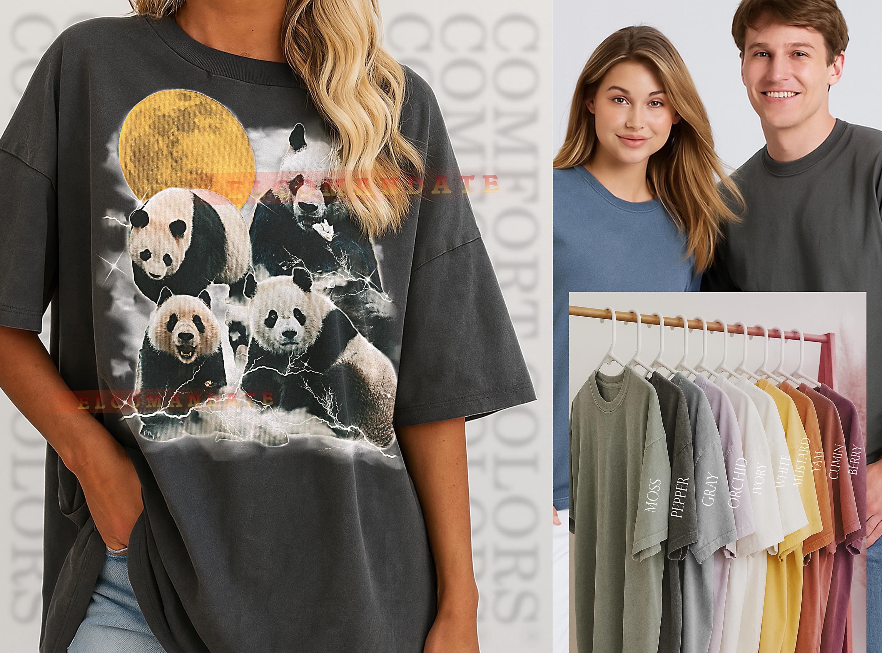Giant Panda T-Shirt, Vintage Animal Lovers Bear Wildlife Nature Graphic Tee, 90s Retro Throwback, Giant Panda Sweater - image 3