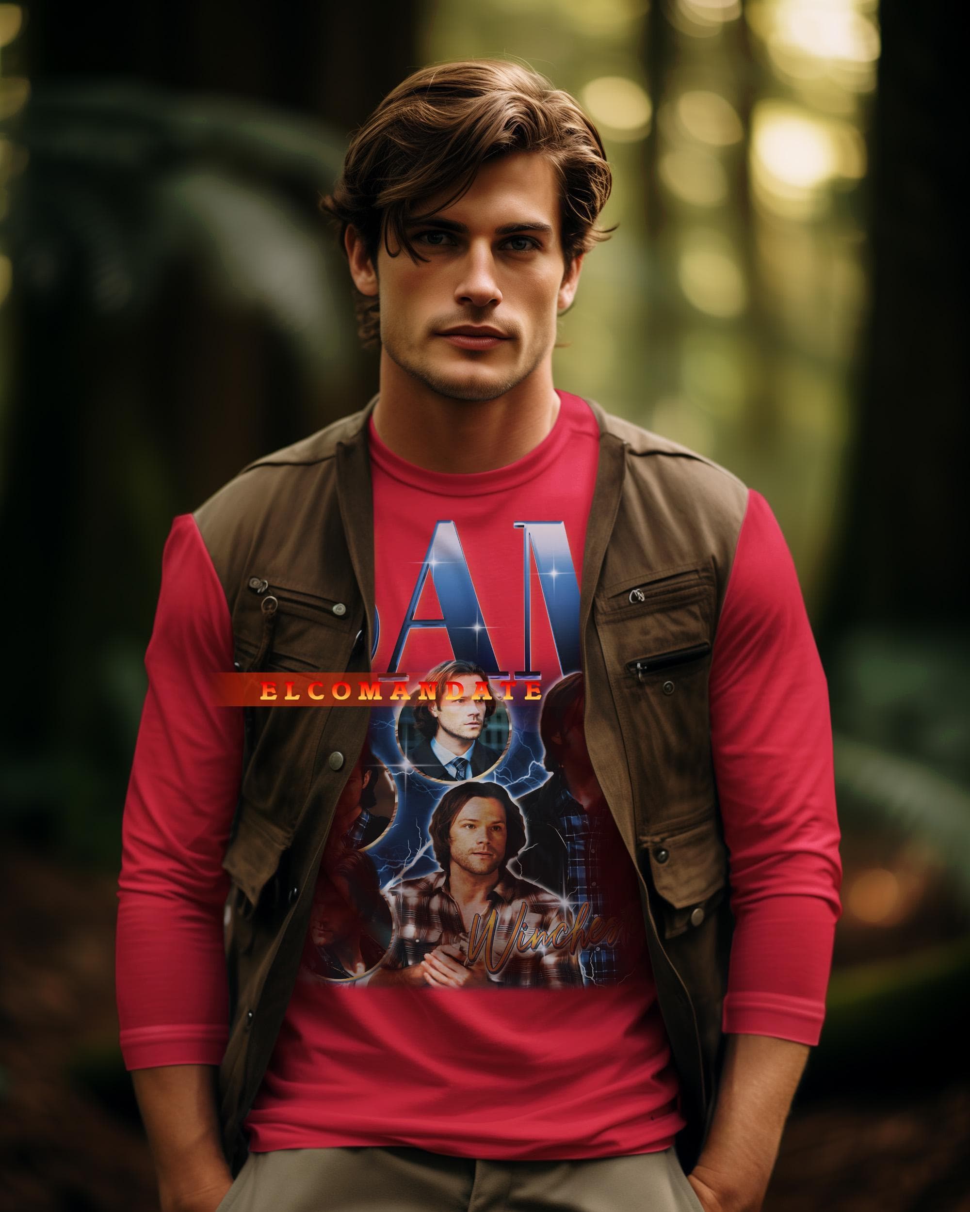 SAM WINCHESTER Shirt, Sam Winchester Vintage Shirt, Sam Winchester Retro 90s Tshirt, Sam Winchester Bootleg Tee, Sam Winchester Sweater - image 4