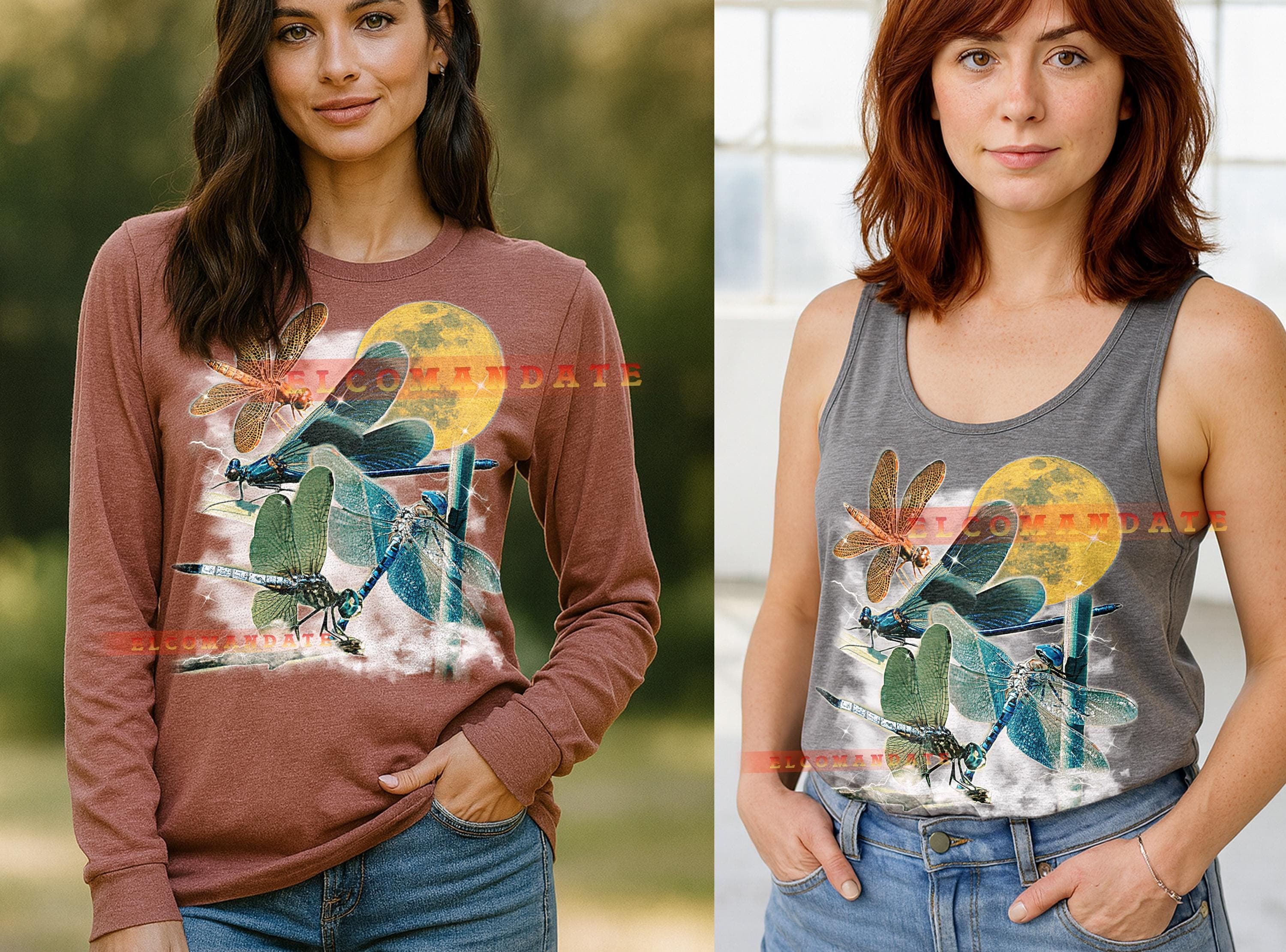 Dragonfly T-Shirt, Vintage Animal Lovers Winged Insect Nature Wildlife Tee, 90s Retro Throwback, Dragonfly Sweater - image 5
