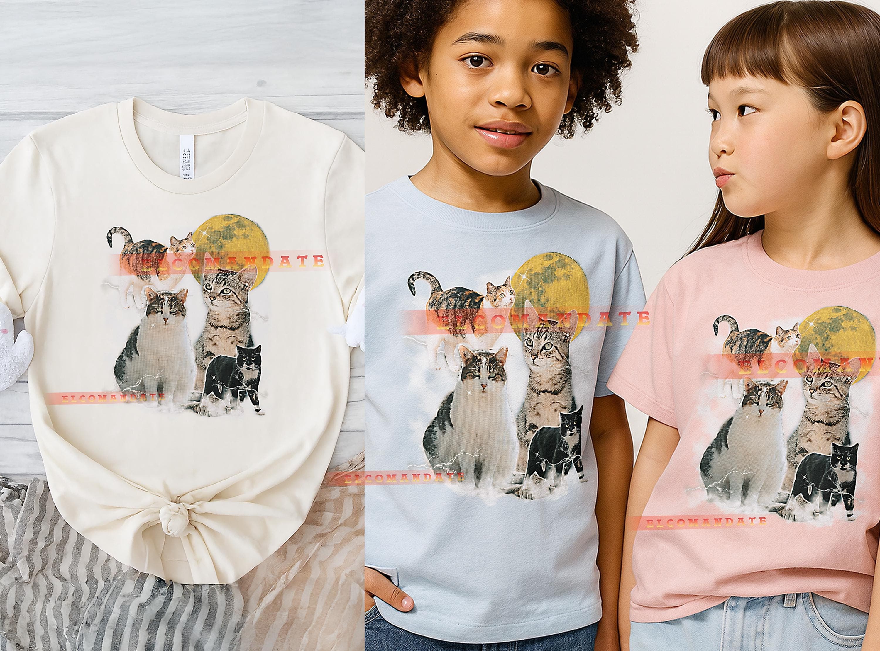Cat T-Shirt, Vintage Animal Lovers Domestic Pet Kitten Wildlife Tee, 90s Retro Throwback, Cat Sweater - image 4