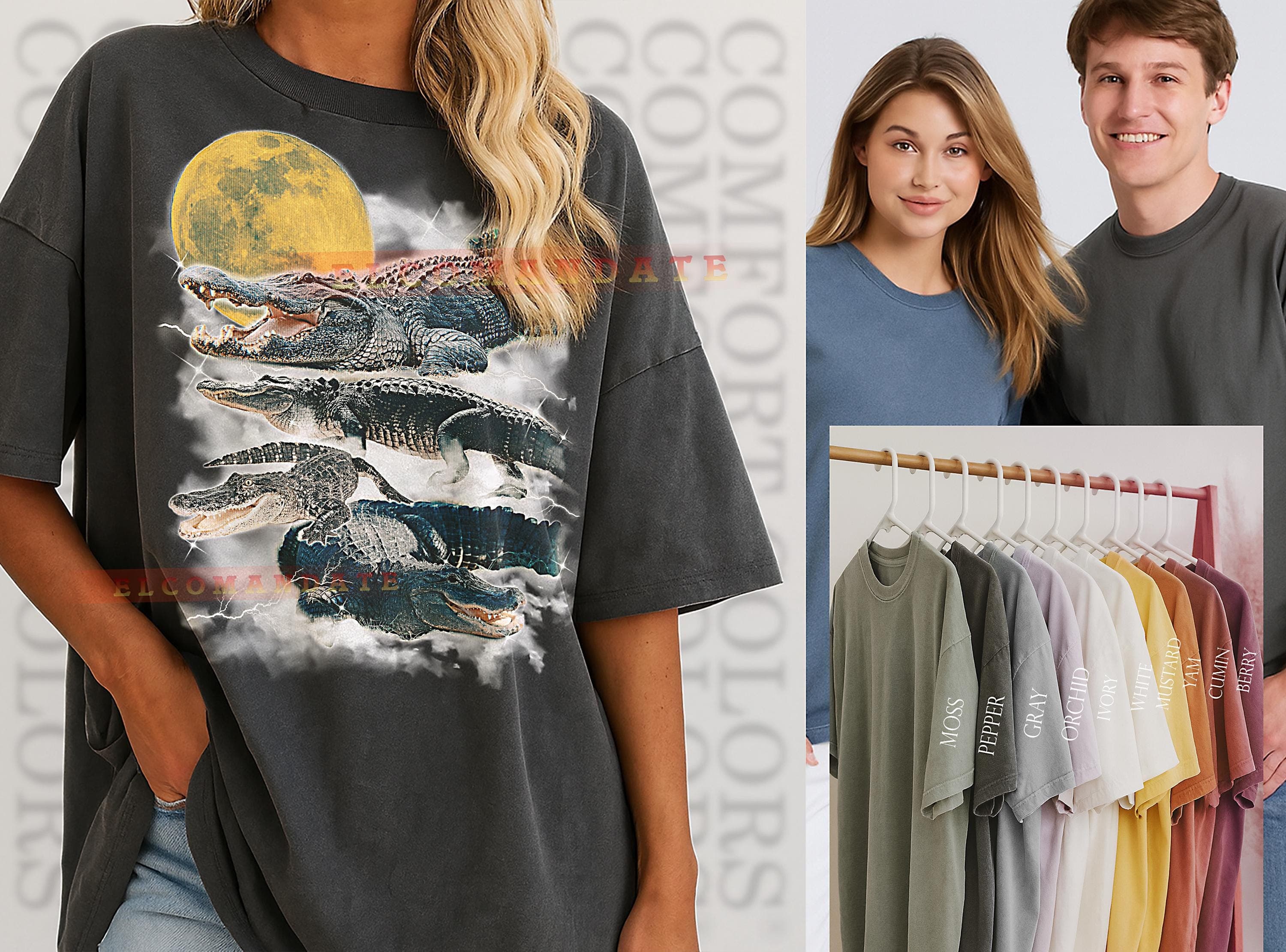 Alligator T-Shirt, Vintage Animal Lovers Reptile Wildlife Swamp Nature Tee, 90s Retro Throwback, Alligator Sweater - image 3