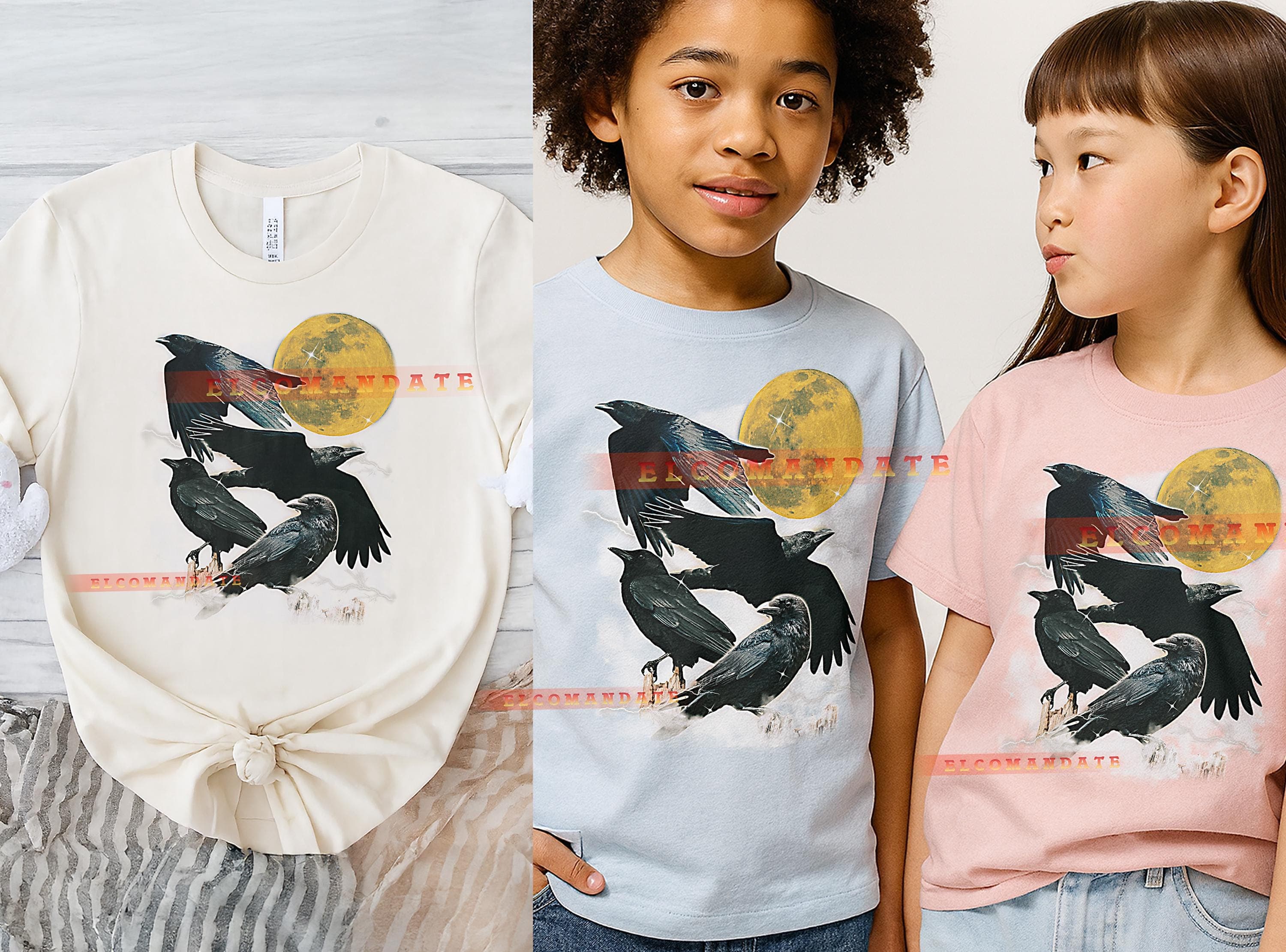 Crow T-Shirt, Vintage Animal Lovers Black Bird Wildlife Nature Tee, 90s Retro Throwback, Crow Sweater - image 4