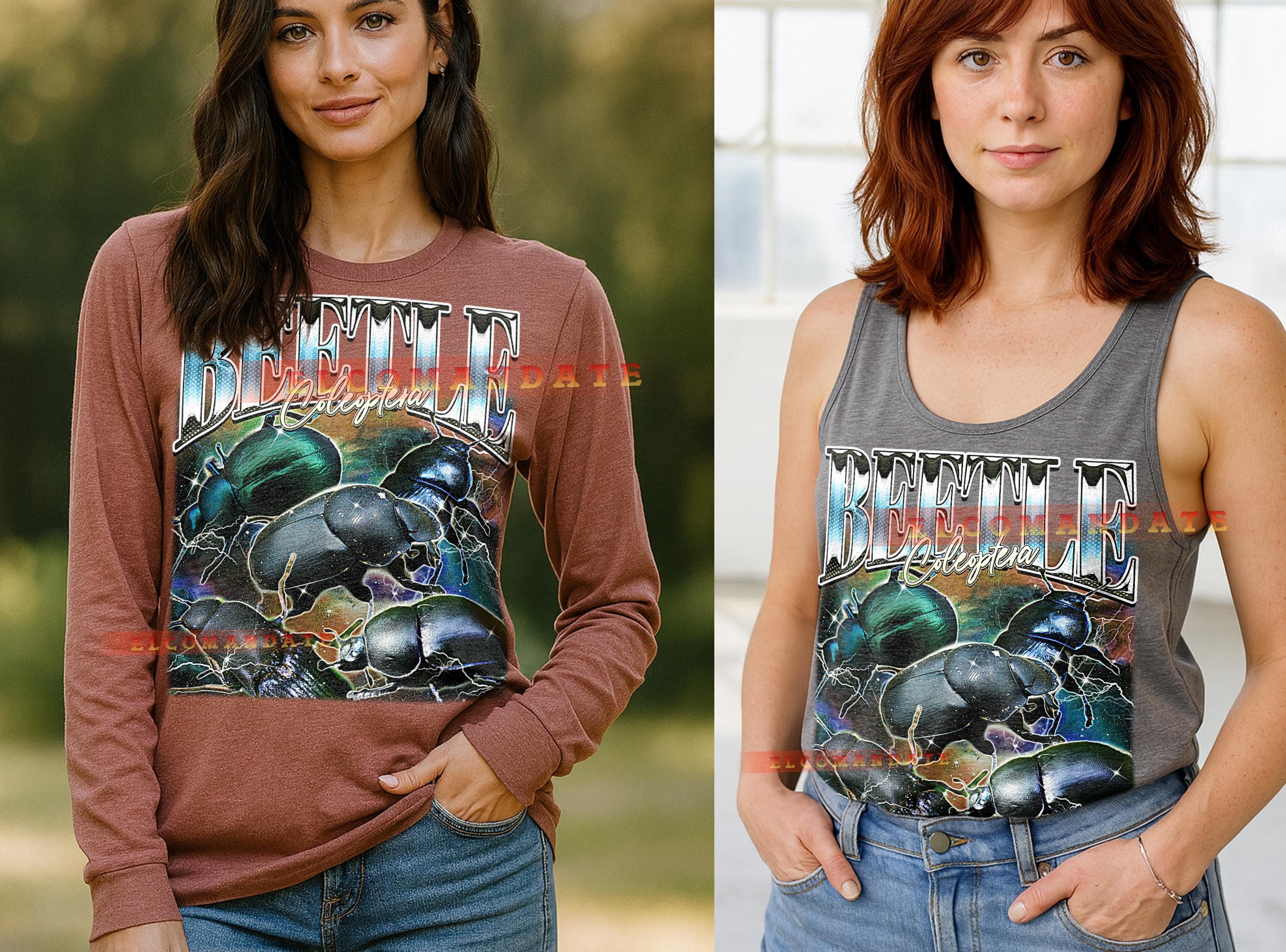 Beetle Coleoptera T-Shirt, Vintage Animal Lovers Wildlife Entomology Nature Graphic Tee, 90s Retro Throwback, Beetle Coleoptera Sweater - image 5
