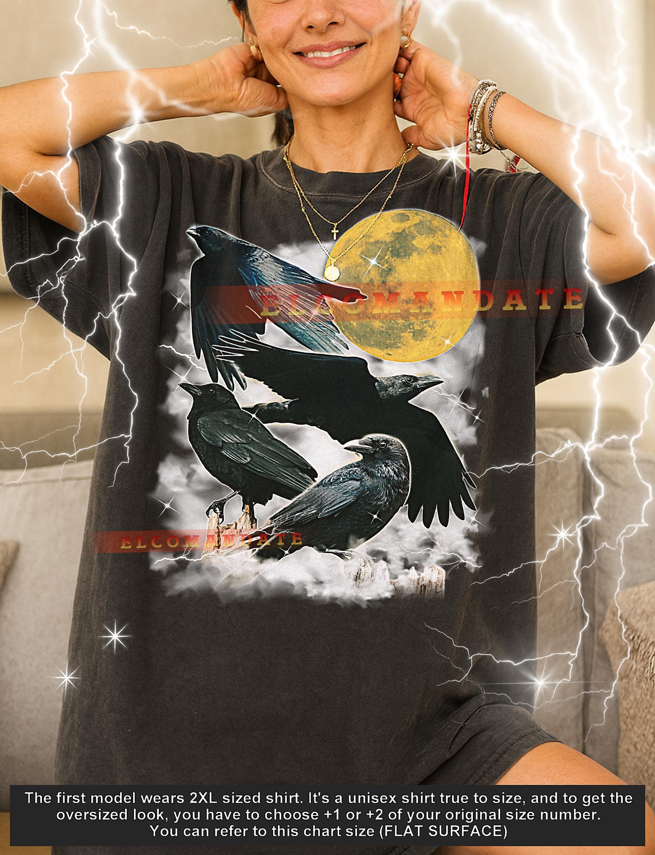 Crow T-Shirt, Vintage Animal Lovers Black Bird Wildlife Nature Tee, 90s Retro Throwback, Crow Sweater