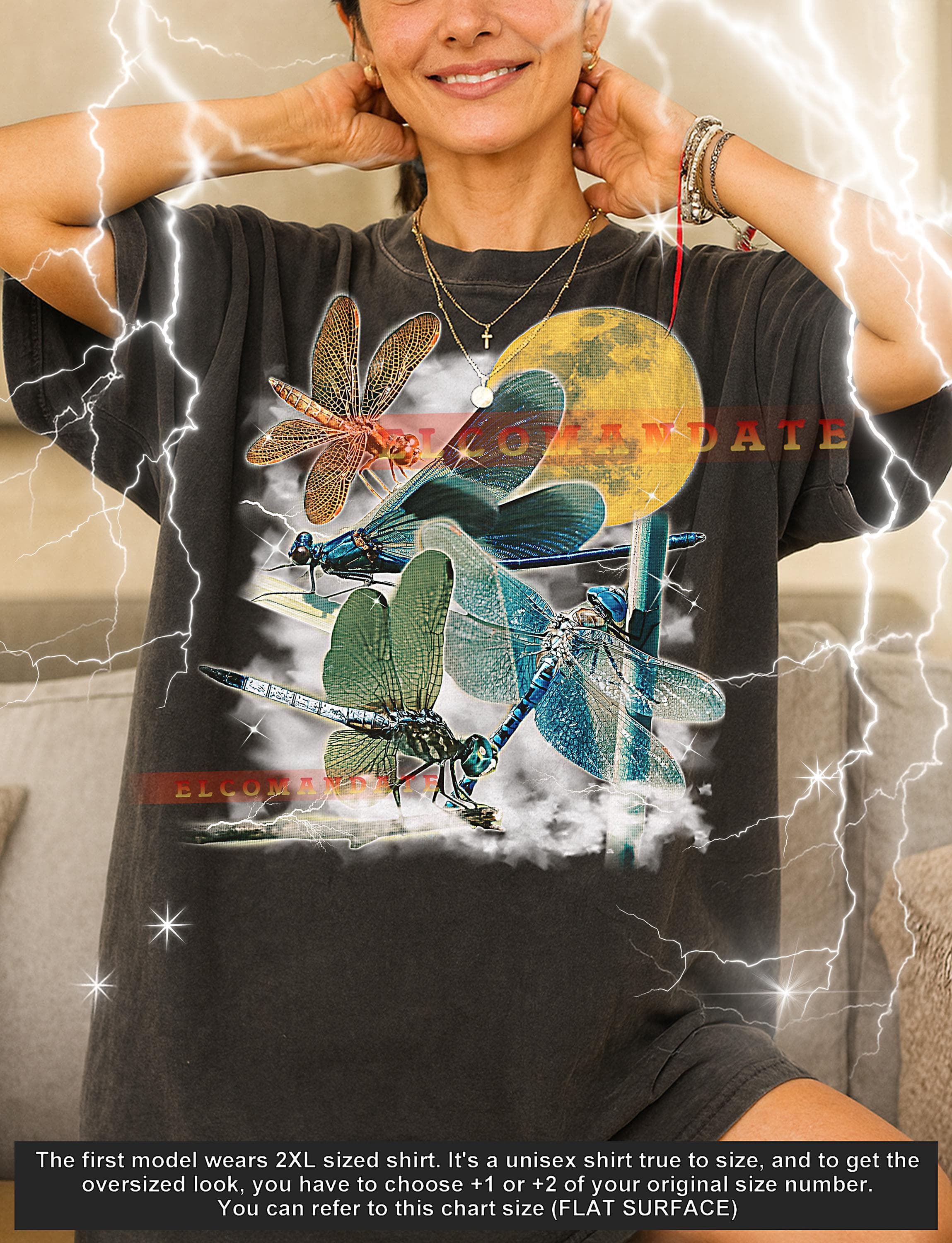 Dragonfly T-Shirt, Vintage Animal Lovers Winged Insect Nature Wildlife Tee, 90s Retro Throwback, Dragonfly Sweater