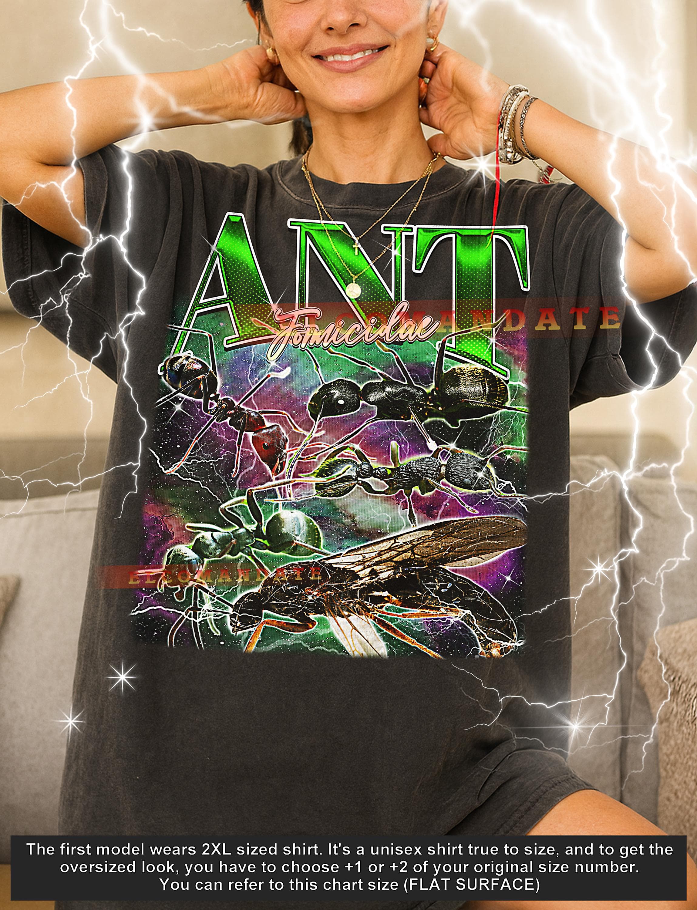 Ant Formicidae T-Shirt, Vintage Animal Lovers Insect Nature Colony Graphic Tee, 90s Retro Throwback, Ant Formicidae Sweater