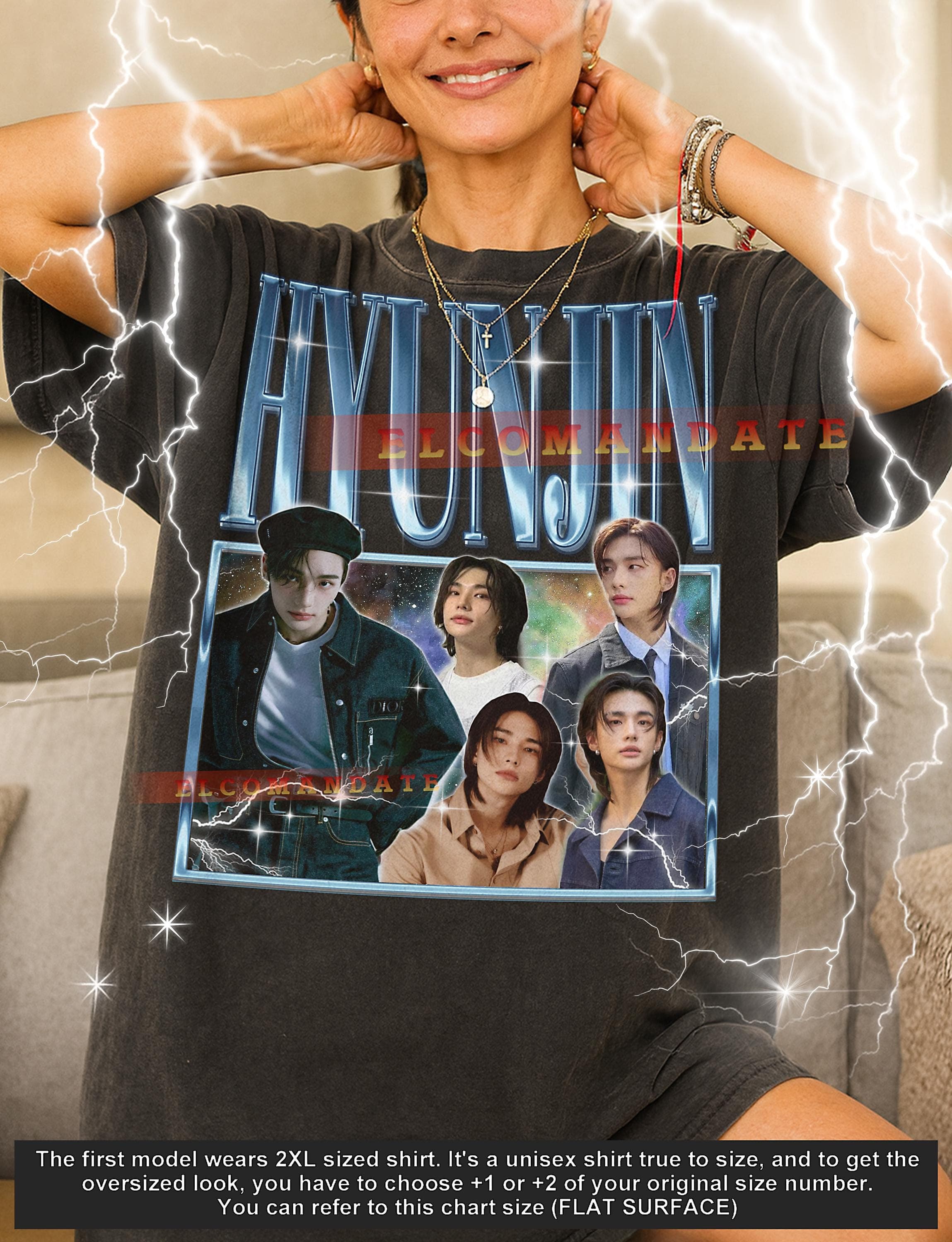 Hyunjin Bootleg Tee: Stray Kids Retro 90s Style
