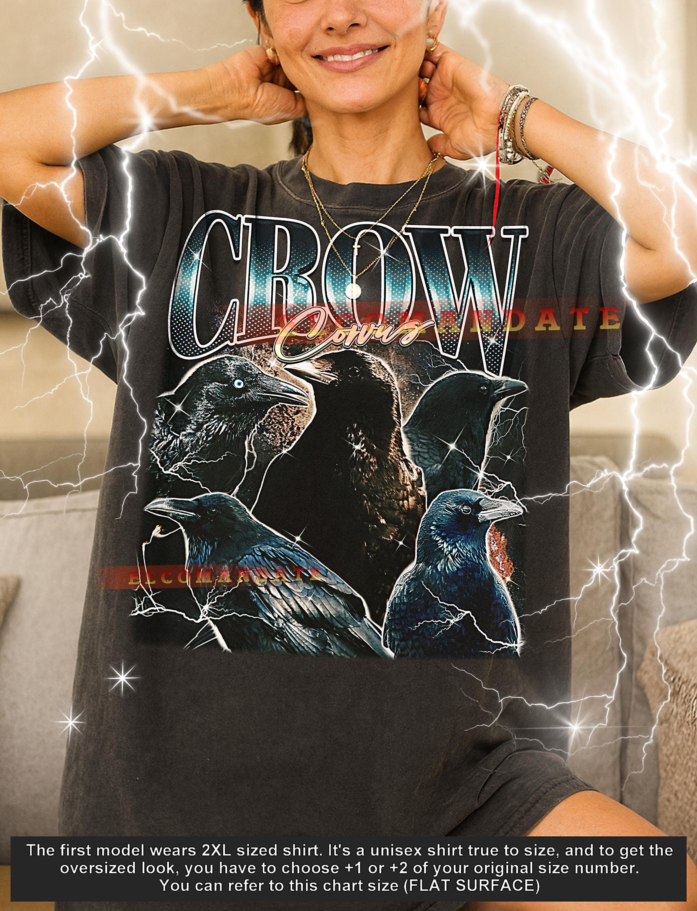 Crow Corvus T-Shirt, Vintage Animal Lovers Bird Wildlife Nature Graphic Tee, 90s Retro Throwback, Crow Corvus Sweater