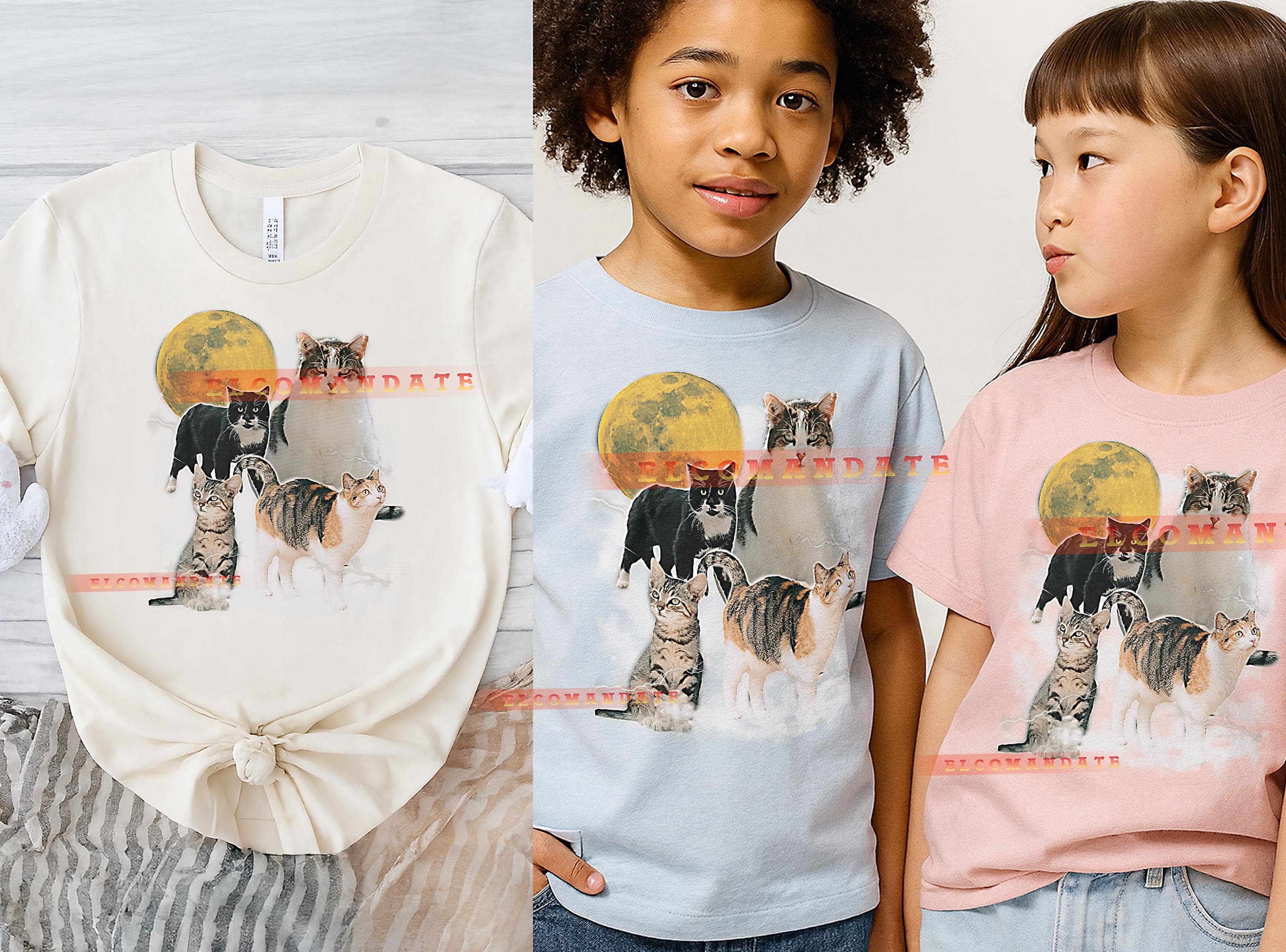 Cat T-Shirt, Vintage Animal Lovers Feline Pet Kitty Nature Graphic Tee, 90s Retro Throwback, Cat Sweater - image 4