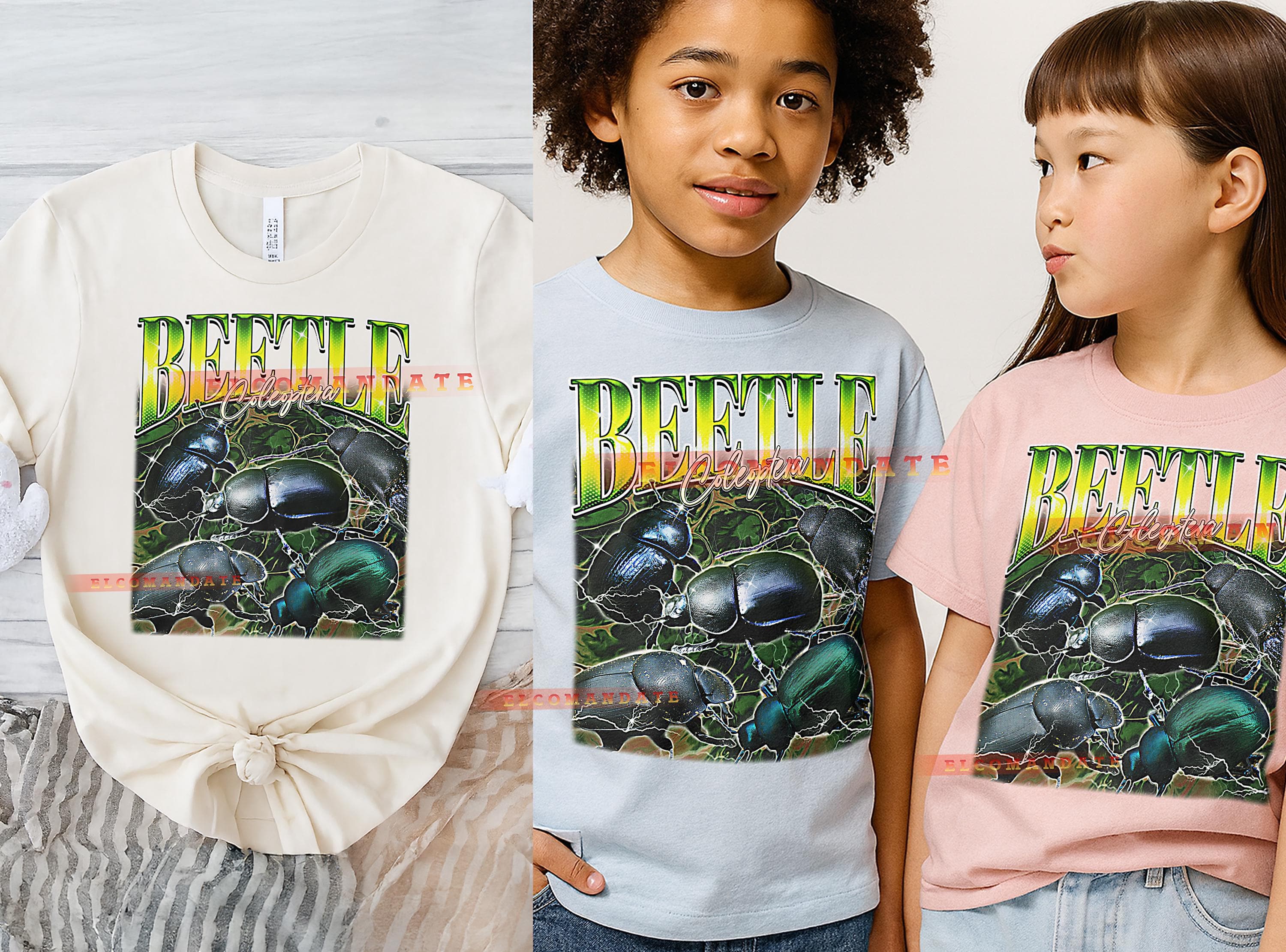 Beetle Coleoptera T-Shirt, Vintage Animal Lovers Insect Bug Nature Science Tee, 90s Retro Throwback, Beetle Coleoptera Sweater - image 4