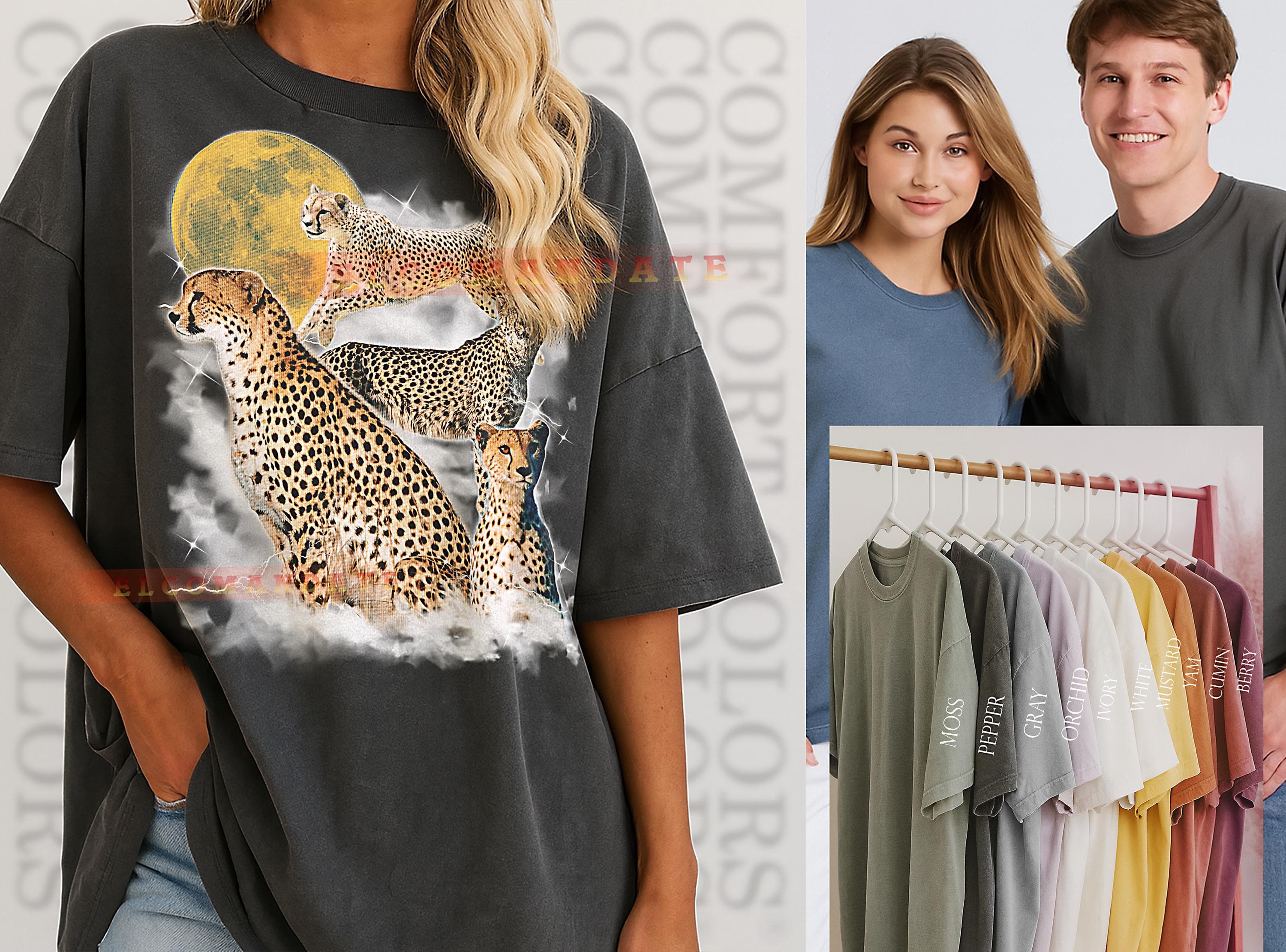 Cheetah T-Shirt, Vintage Animal Lovers Wild Cat Predator Nature Tee, 90s Retro Throwback, Cheetah Sweater - image 3