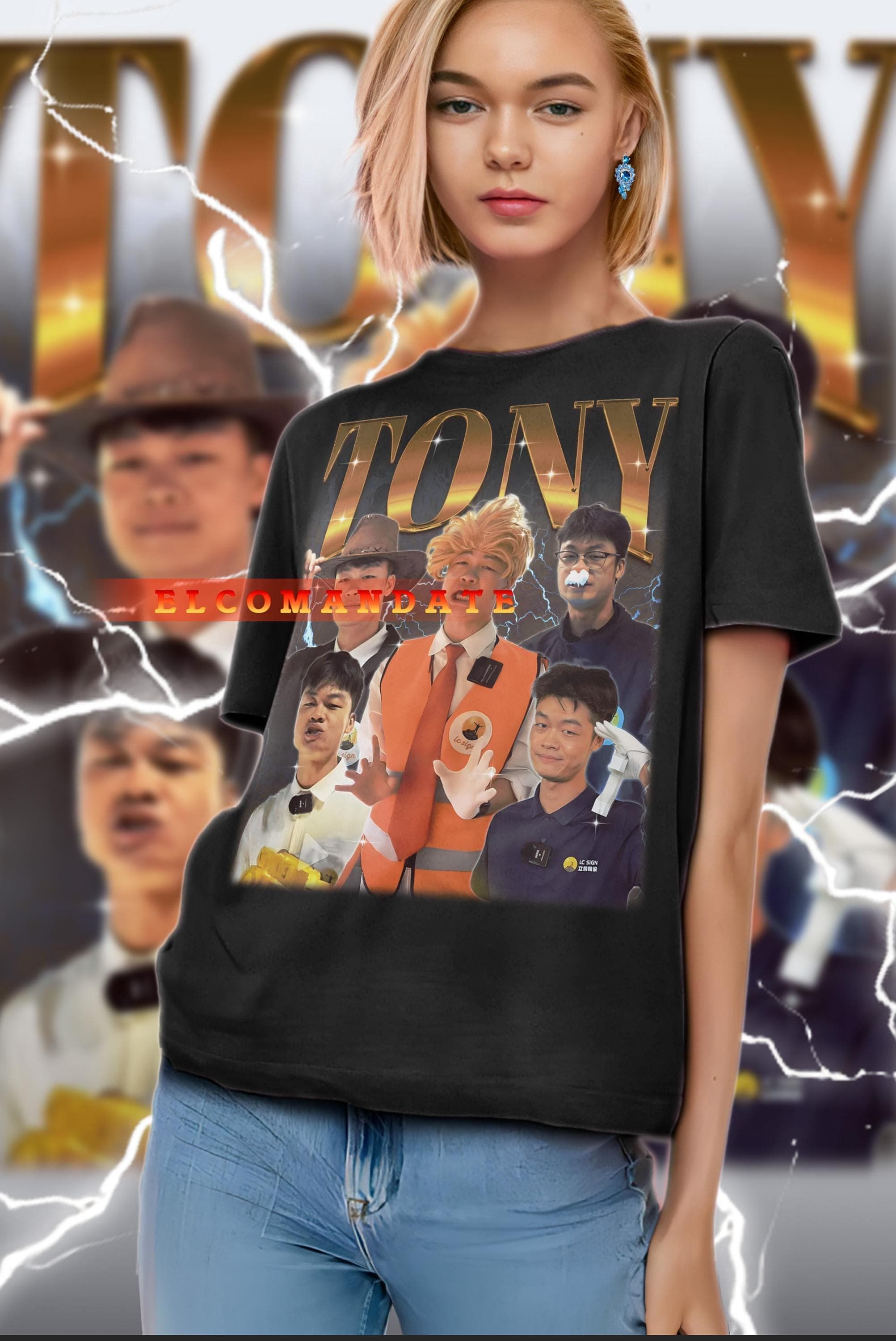 Tony internet star Shirt, What's Up Homie Shirt, Tiktok Viral Tony Lc Sign, Designer Legacy Retro, Tony LED Sweater