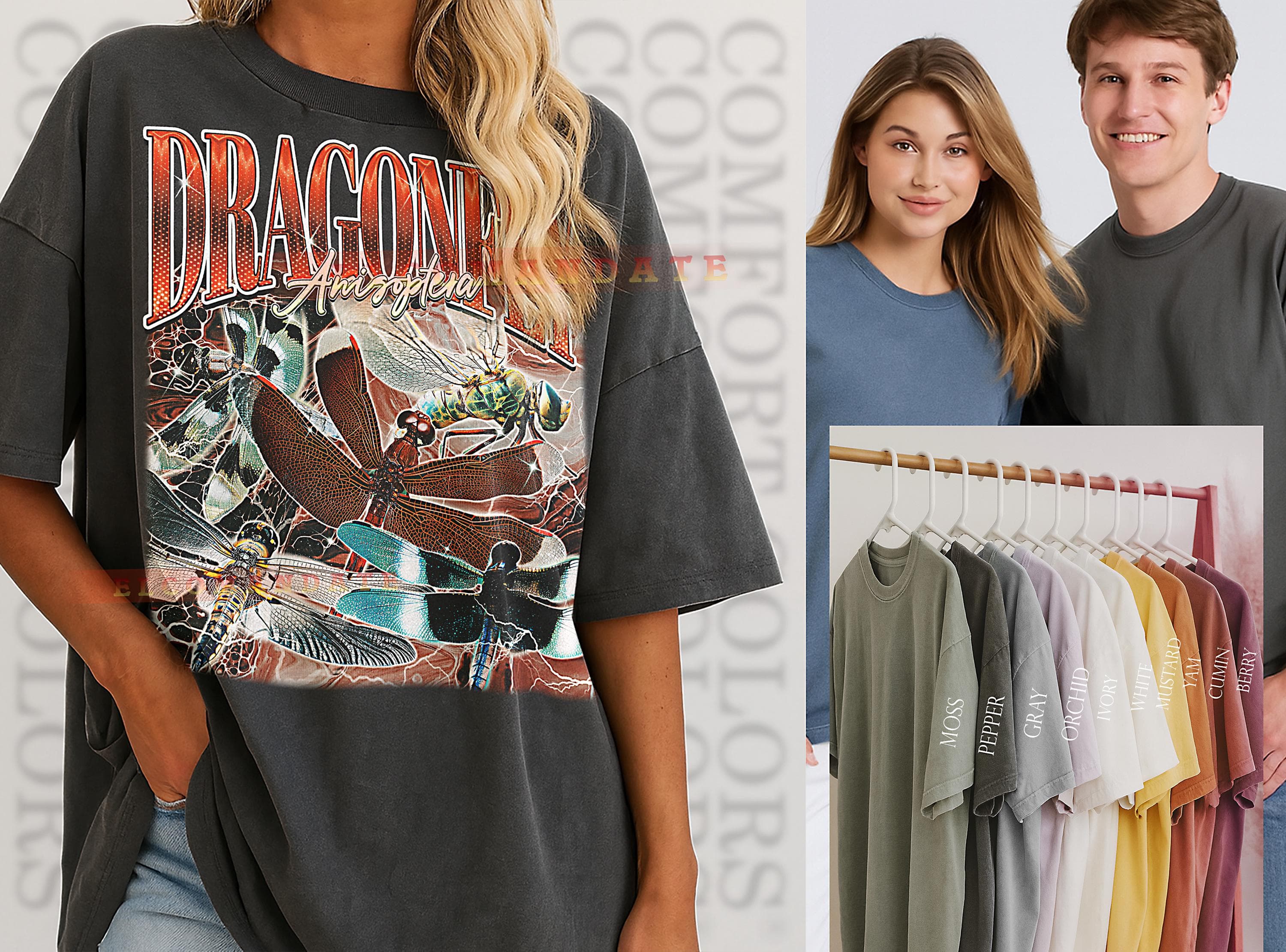 Dragonfly Anisoptera T-Shirt, Vintage Animal Lovers Bug Nature Wildlife Science Tee, 90s Retro Throwback, Dragonfly Anisoptera Sweater - image 3