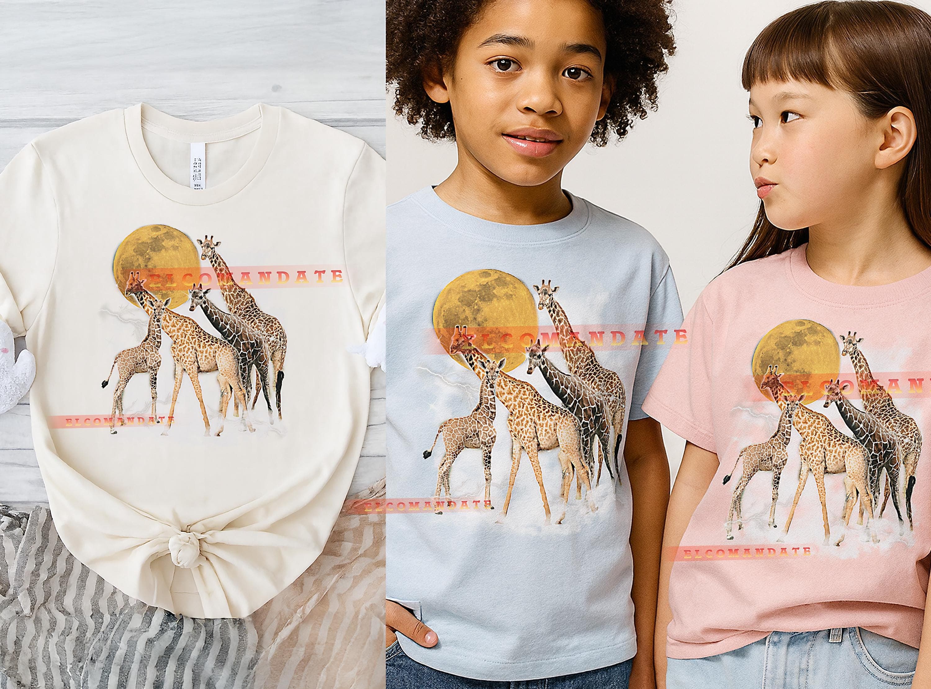 Giraffe T-Shirt, Vintage Animal Lovers Safari Wildlife Nature Graphic Tee, 90s Retro Throwback, Giraffe Sweater - image 4
