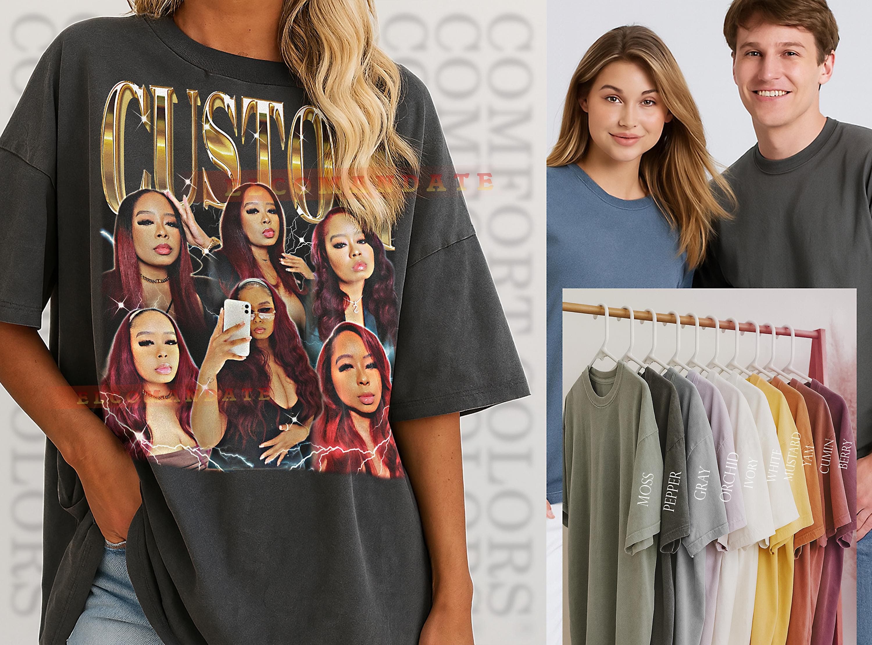 Custom GF Shirt, Custom Unique Tee, Custom Vintage Gift, Custom Retro Style Shirt, Custom Personalized Shirt, Custom 90s Bootleg - image 3
